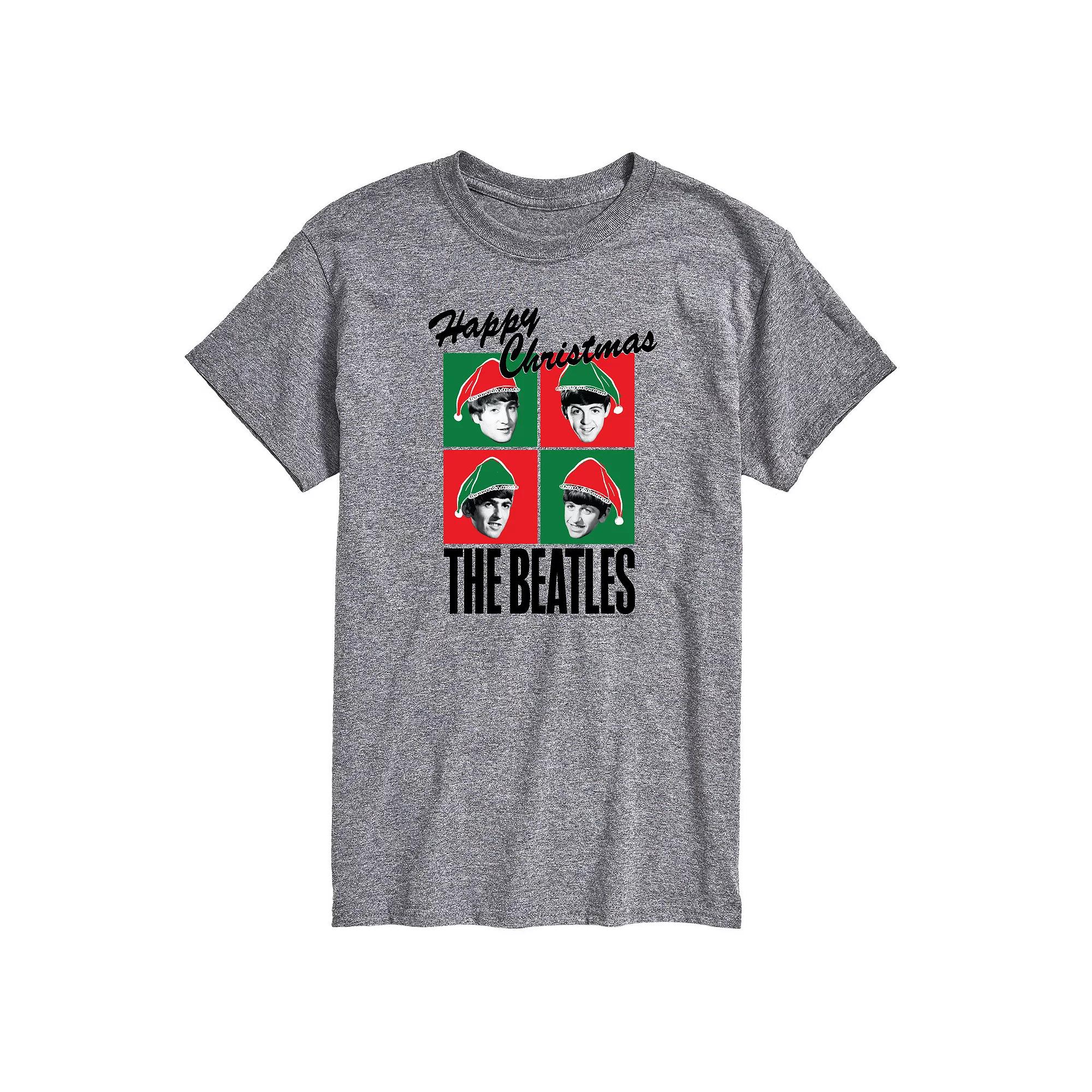 Big & Tall The Beatles Happy Christmas Graphic Tee, Men's,  Product Image
