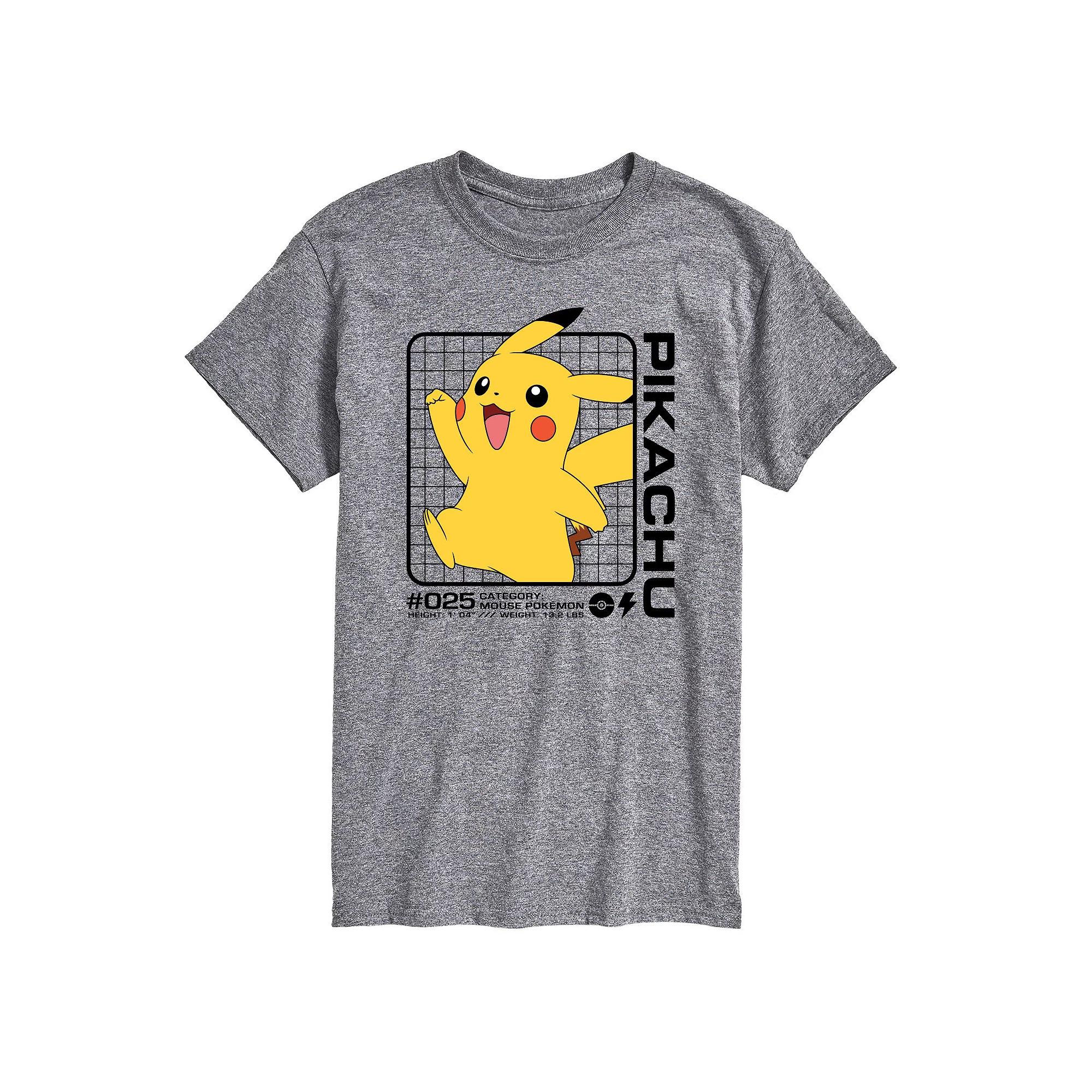 Men's Pokemon Pikachu Stats Graphic Tee,  Product Image