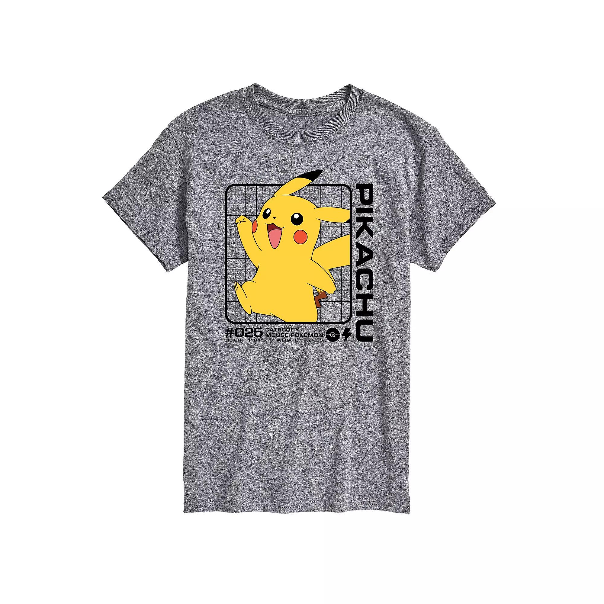 Men's Pokemon Pikachu Stats Graphic Tee,  Product Image