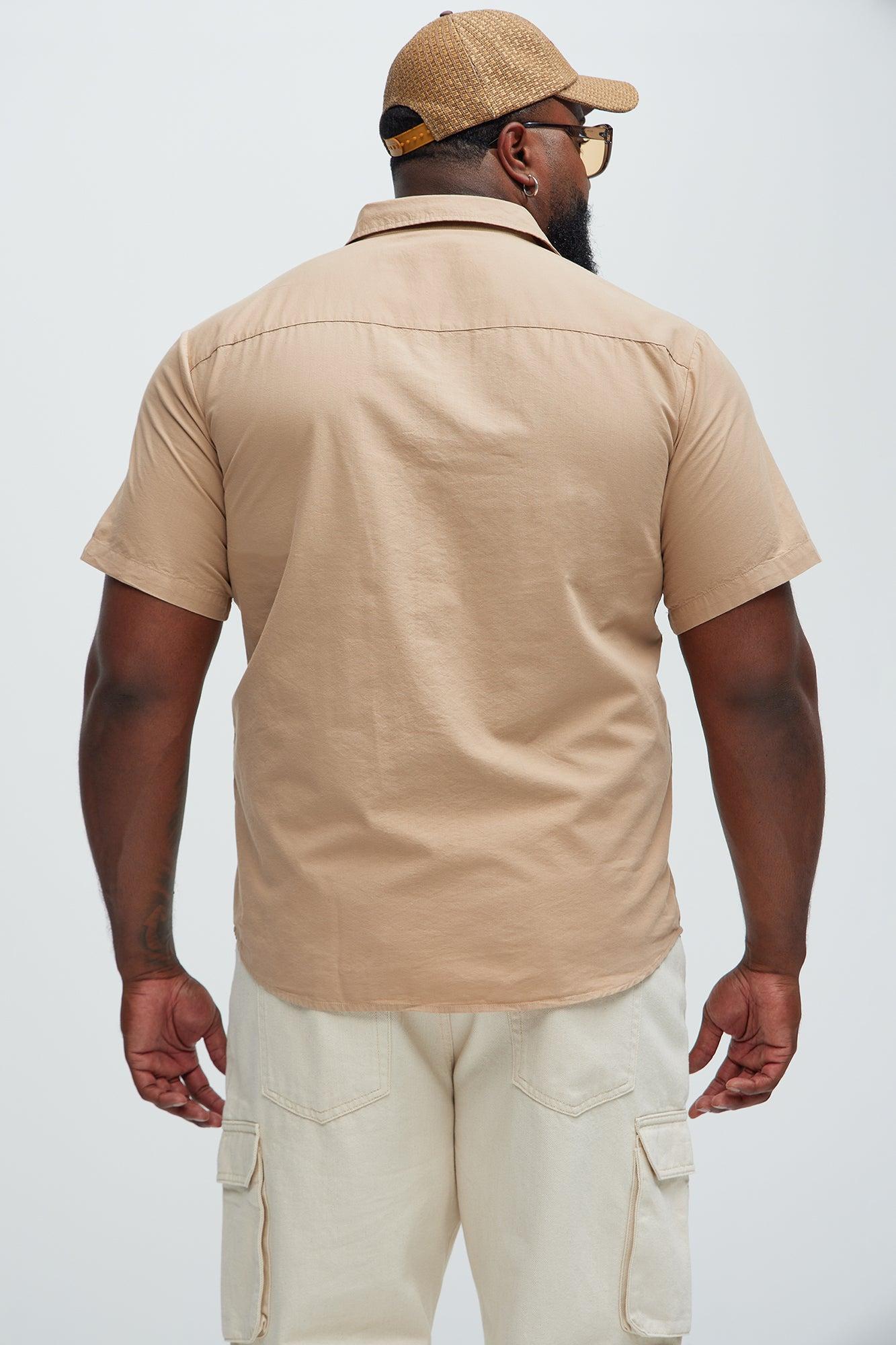 Ryland Short Sleeve Button Up Shirt - Sand Product Image