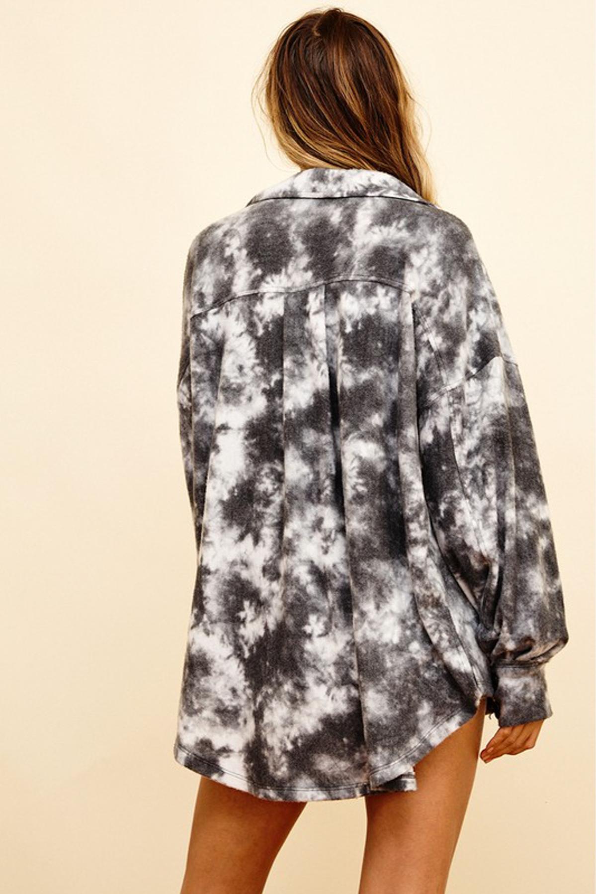 CHARCOAL TIE DYE TOP Product Image