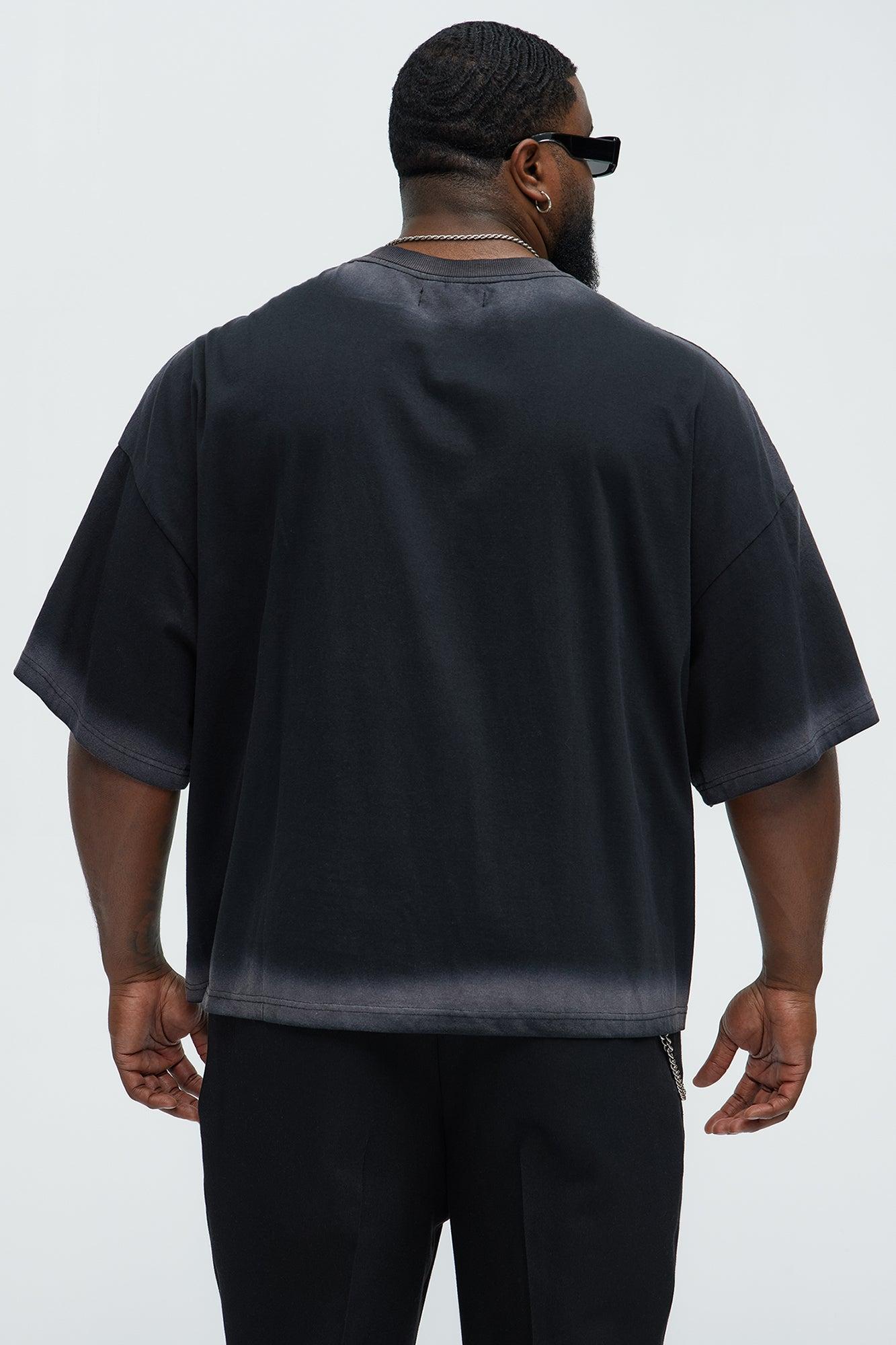 Dirty Wash Heavyweight Boxy Tee - Black Product Image