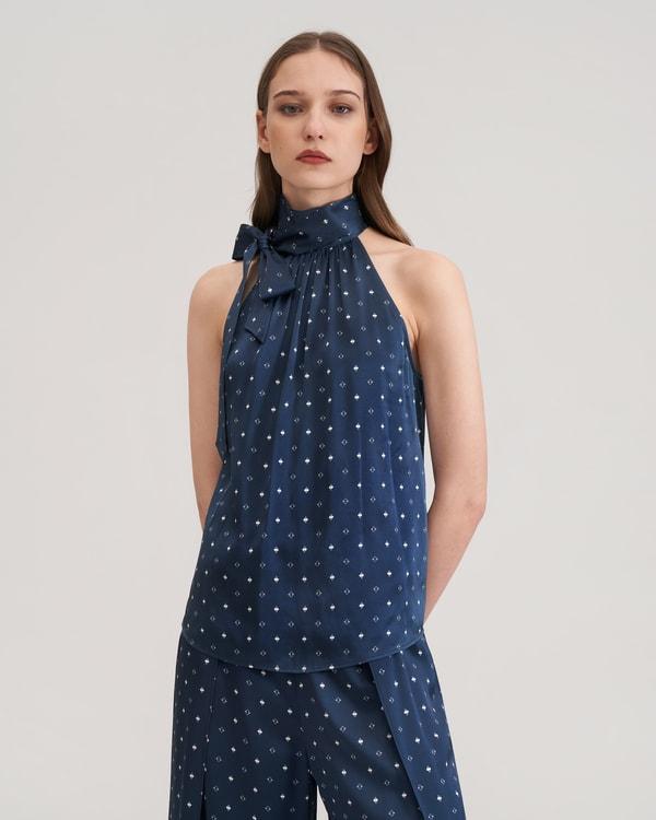 LILYSILK Silk T Shirt Women's Blue 100% Grade 6A Mulberry Silk Soft Classic Sleeveless Fun and Flirtatious XXL Product Image