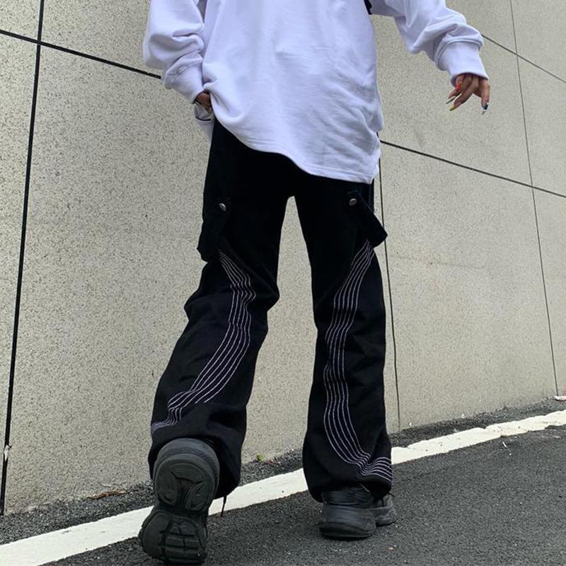 Sopula American High Street Micro-Horn Outdoor Functional Work Jeans Product Image