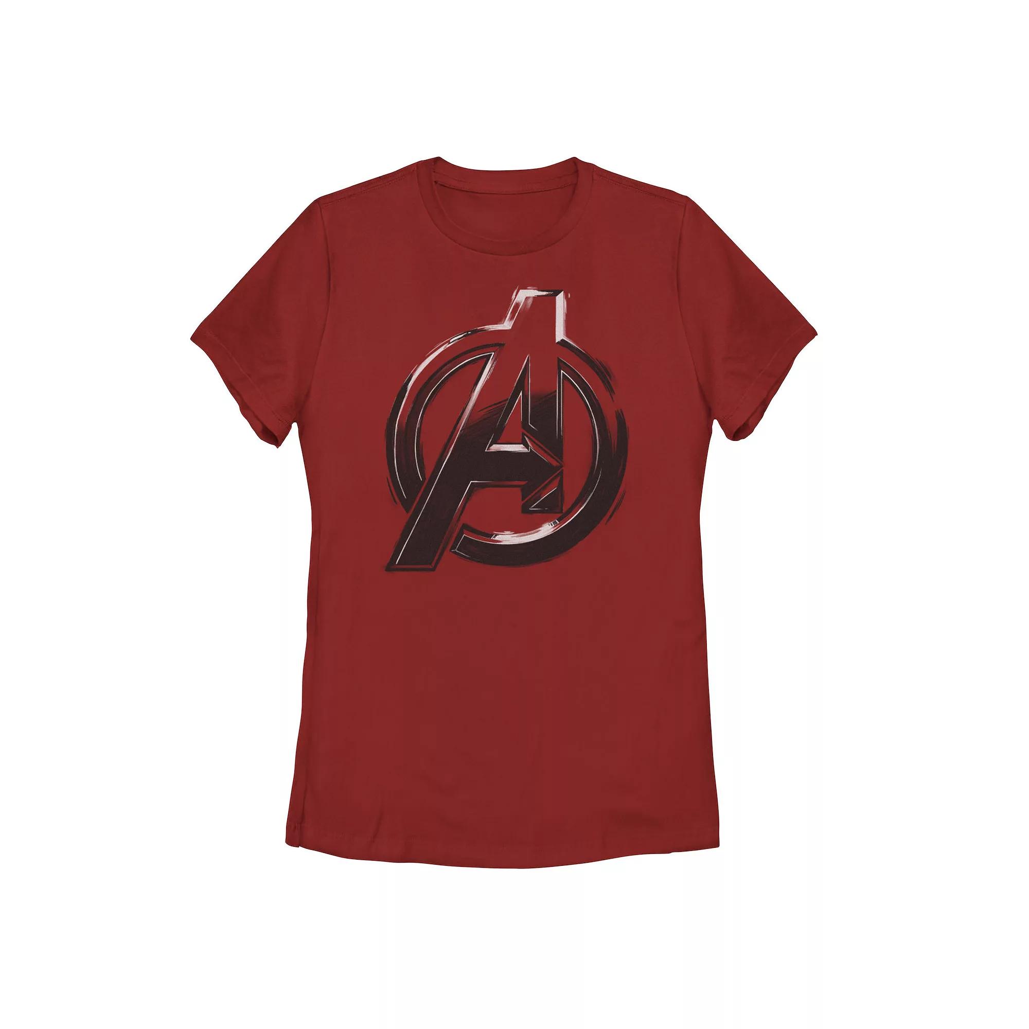 Juniors' Marvel Avengers Sketch "A" Logo Graphic Tee, Girl's,  Product Image