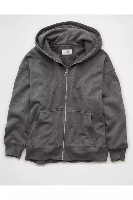 AE Everyday Luxe Oversized Zip-Up Hoodie Women's Product Image