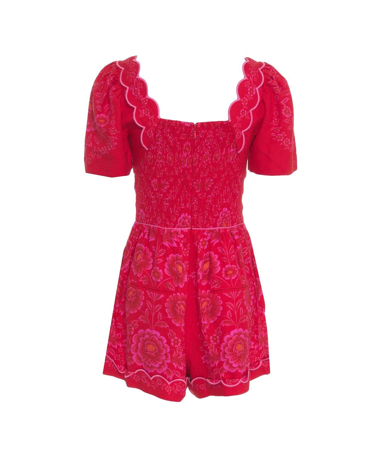 Short jumpsuit with floral pattern Product Image