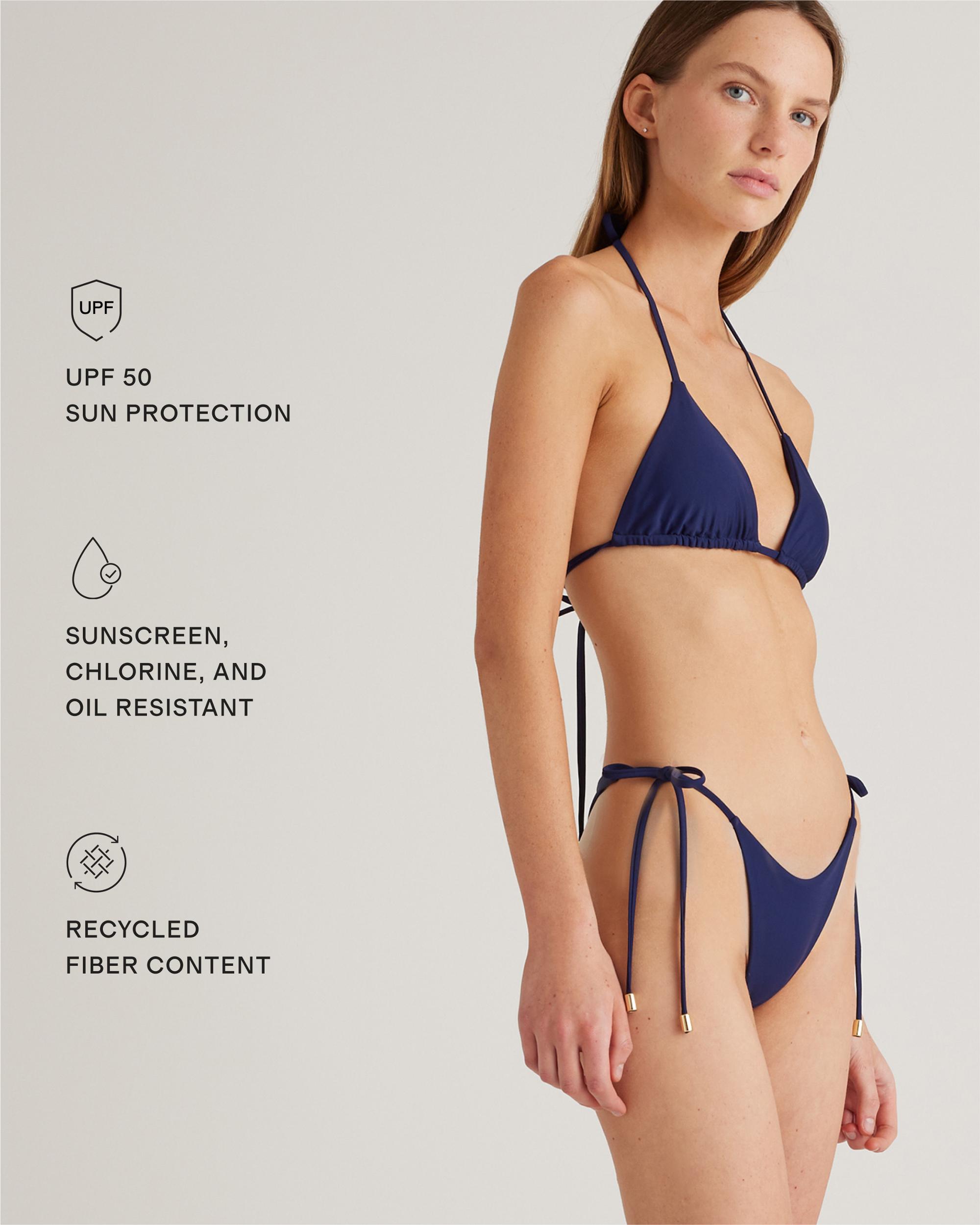 Quince | Women's Italian Triangle Bikini Top Size XL, 78% Recycled Polyamide, 22% Spandex Product Image