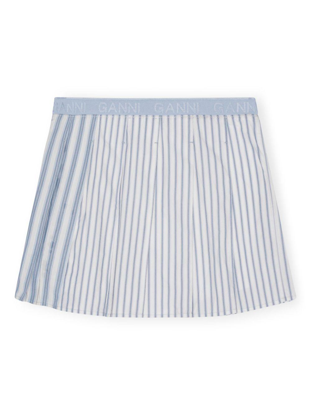 striped pleated mini skirt Product Image