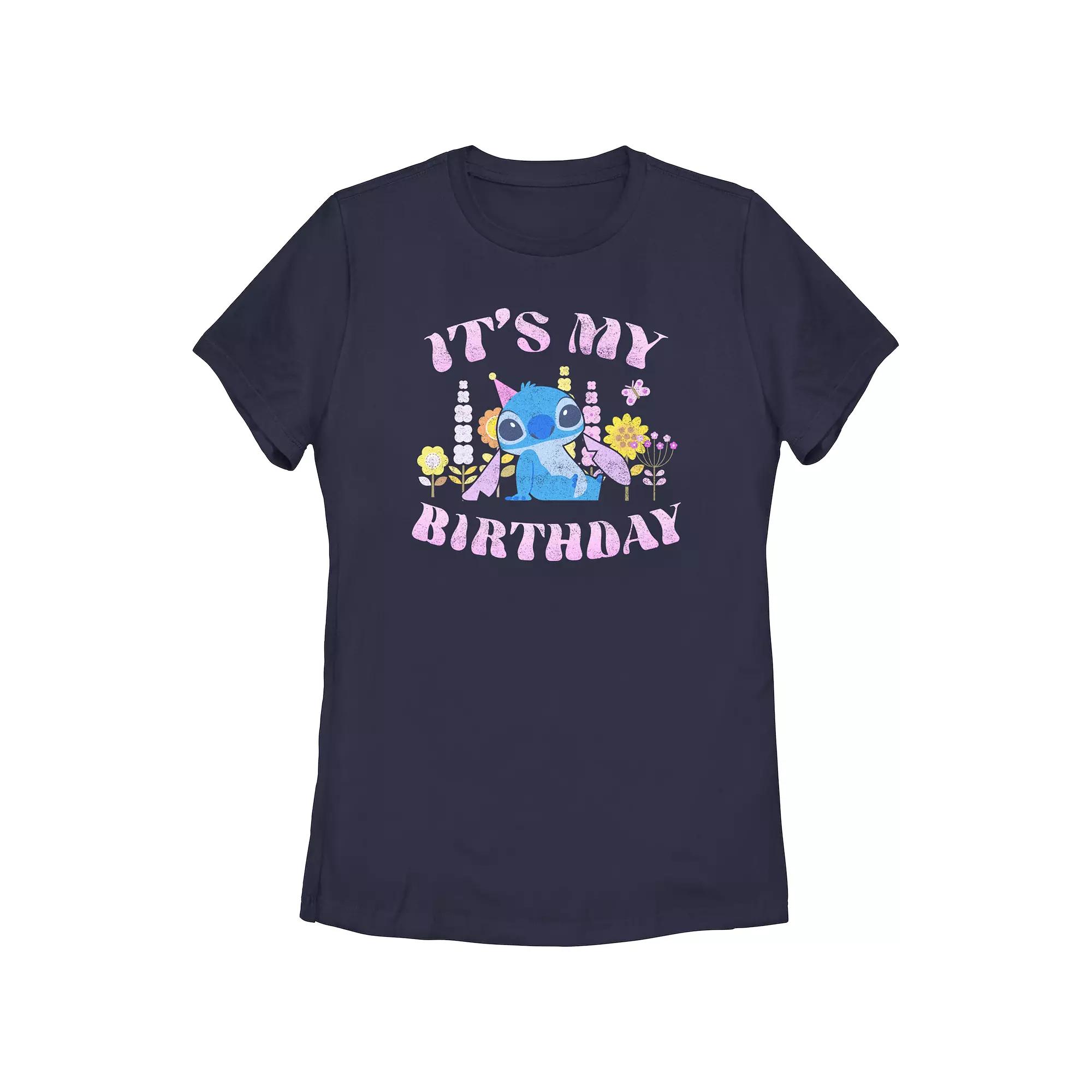 Disney's Lilo & Stitch Women's It's My Birthday Stitch Tee, Girl's,  Product Image