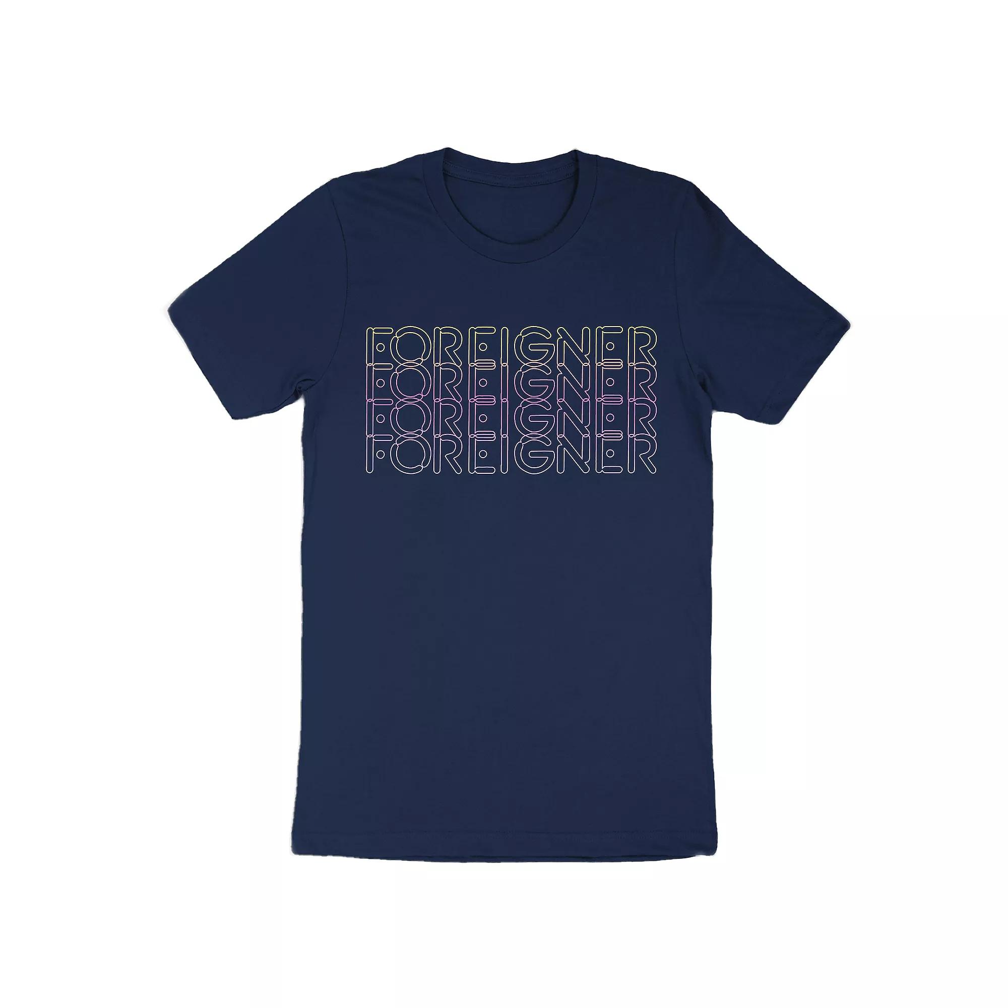 Men's Foreigner Overlap Logo Tee, Size: XL, Blue Product Image