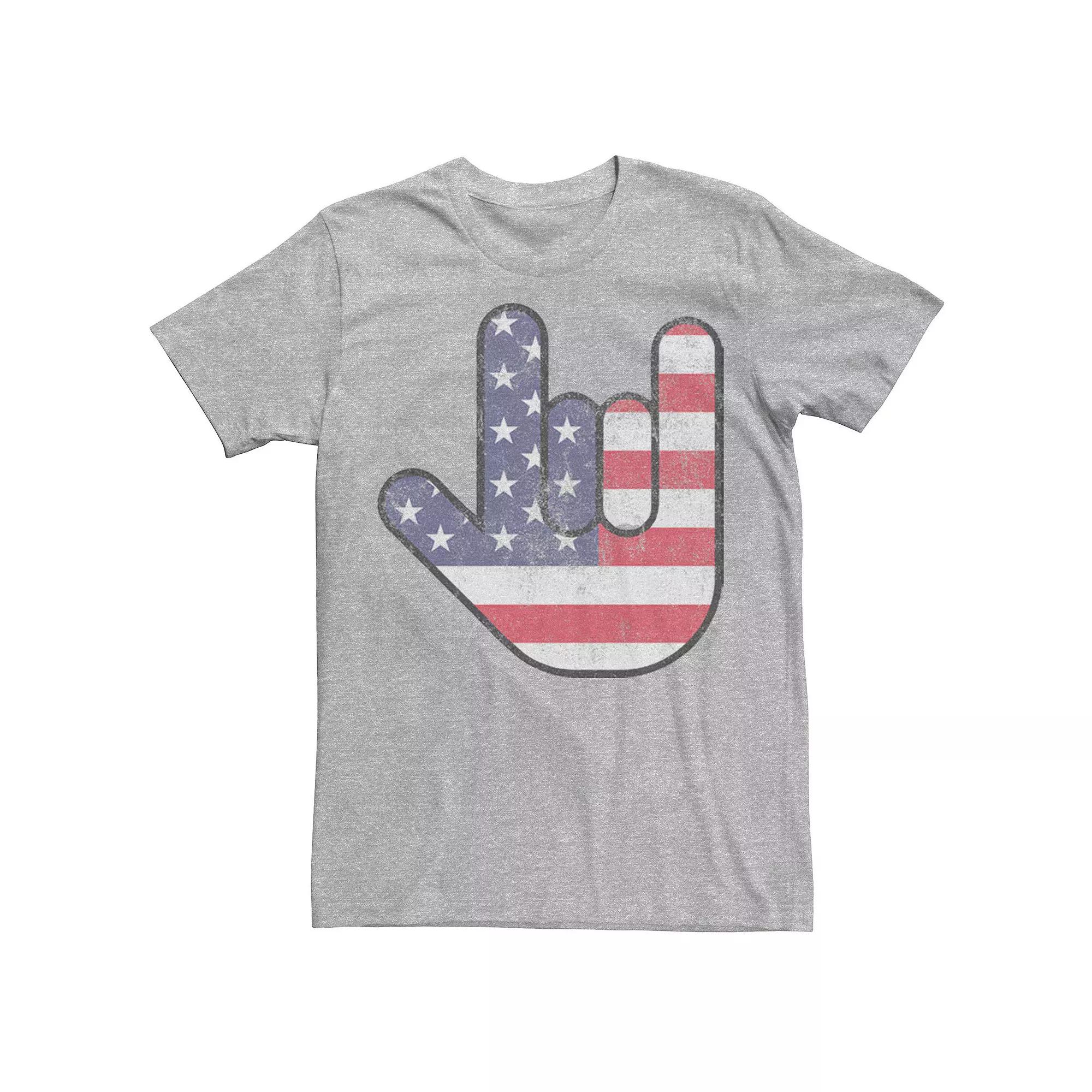 Men's Rock On Hand USA Flag Tee,  Product Image