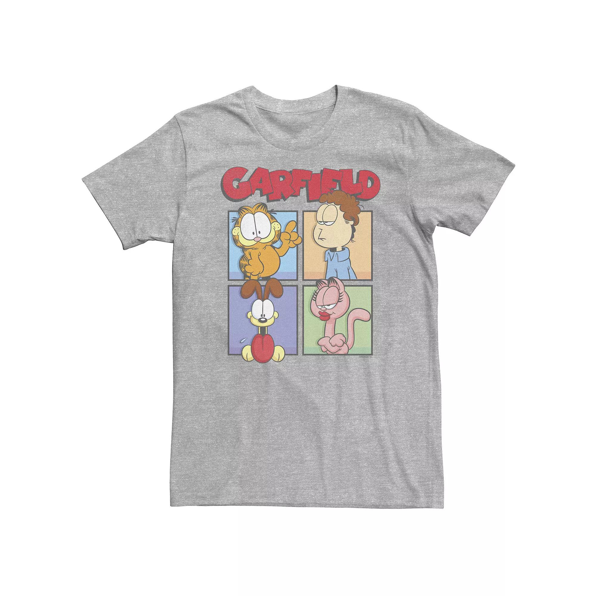 Big & Tall Garfield Character Panels Tee, Men's,  Product Image