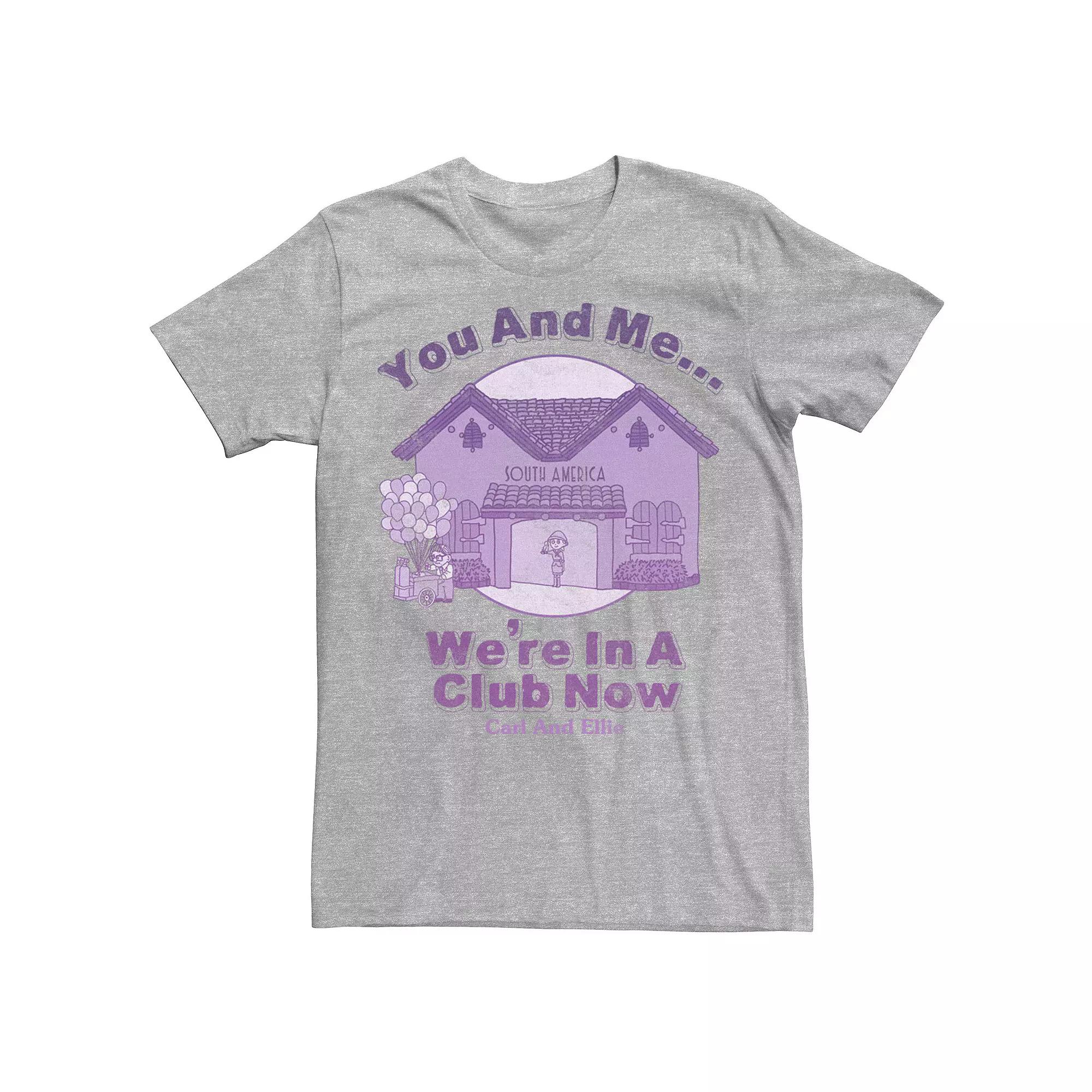 Disney / Pixar's Up Carl And Ellie Men's Club House Tee, Size: Small, Athletic Grey Product Image