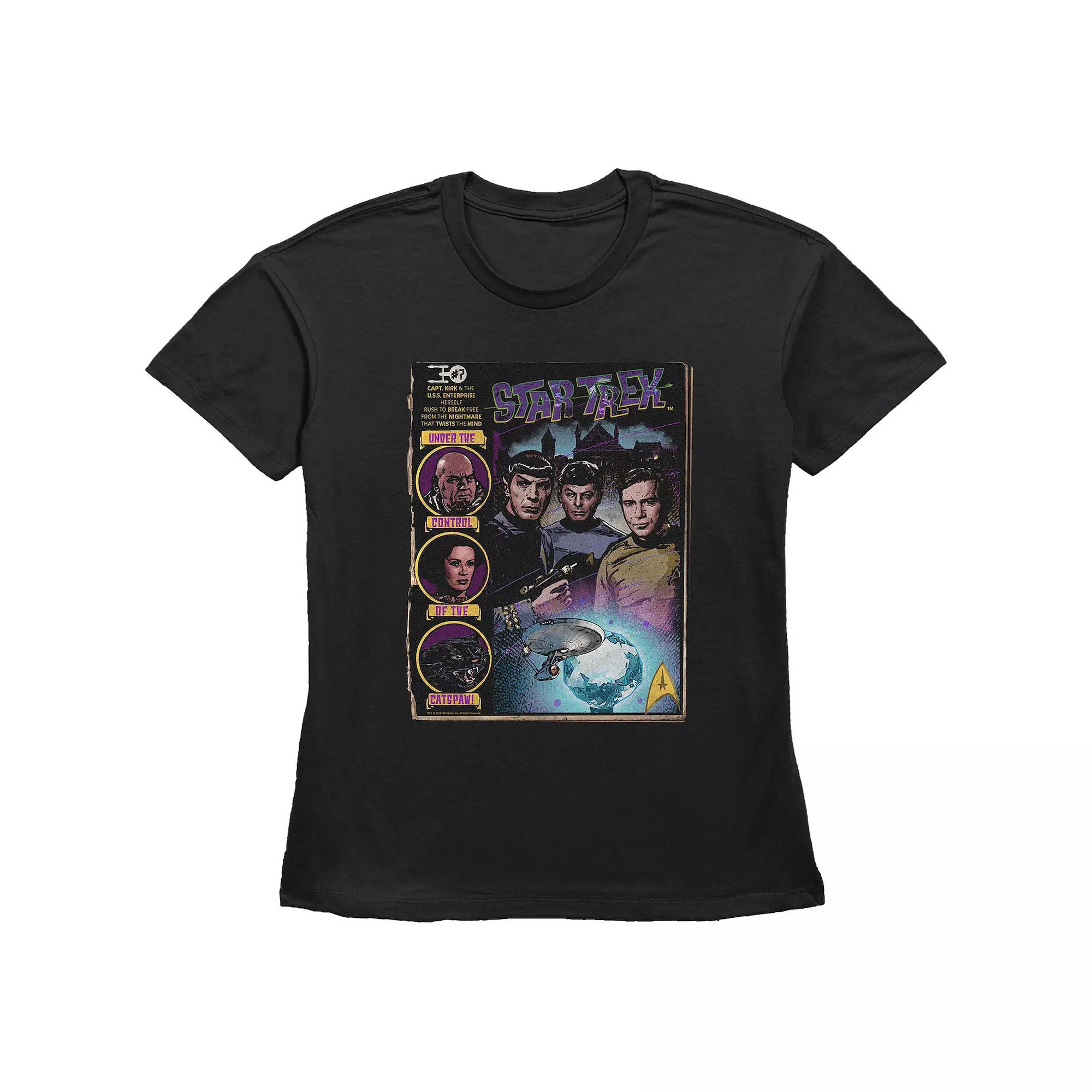 Women's Star Trek Comic Book Poster Graphic Tee,  Product Image