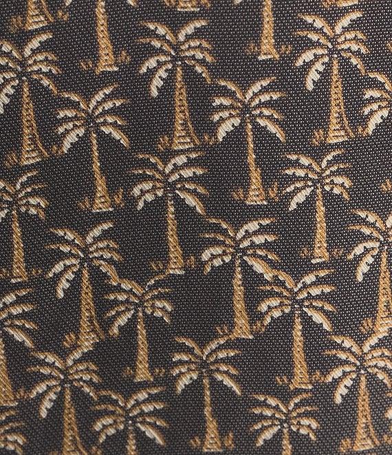 Caribbean Big & Tall Mini Palm Print Short Sleeve Woven Shirt Product Image