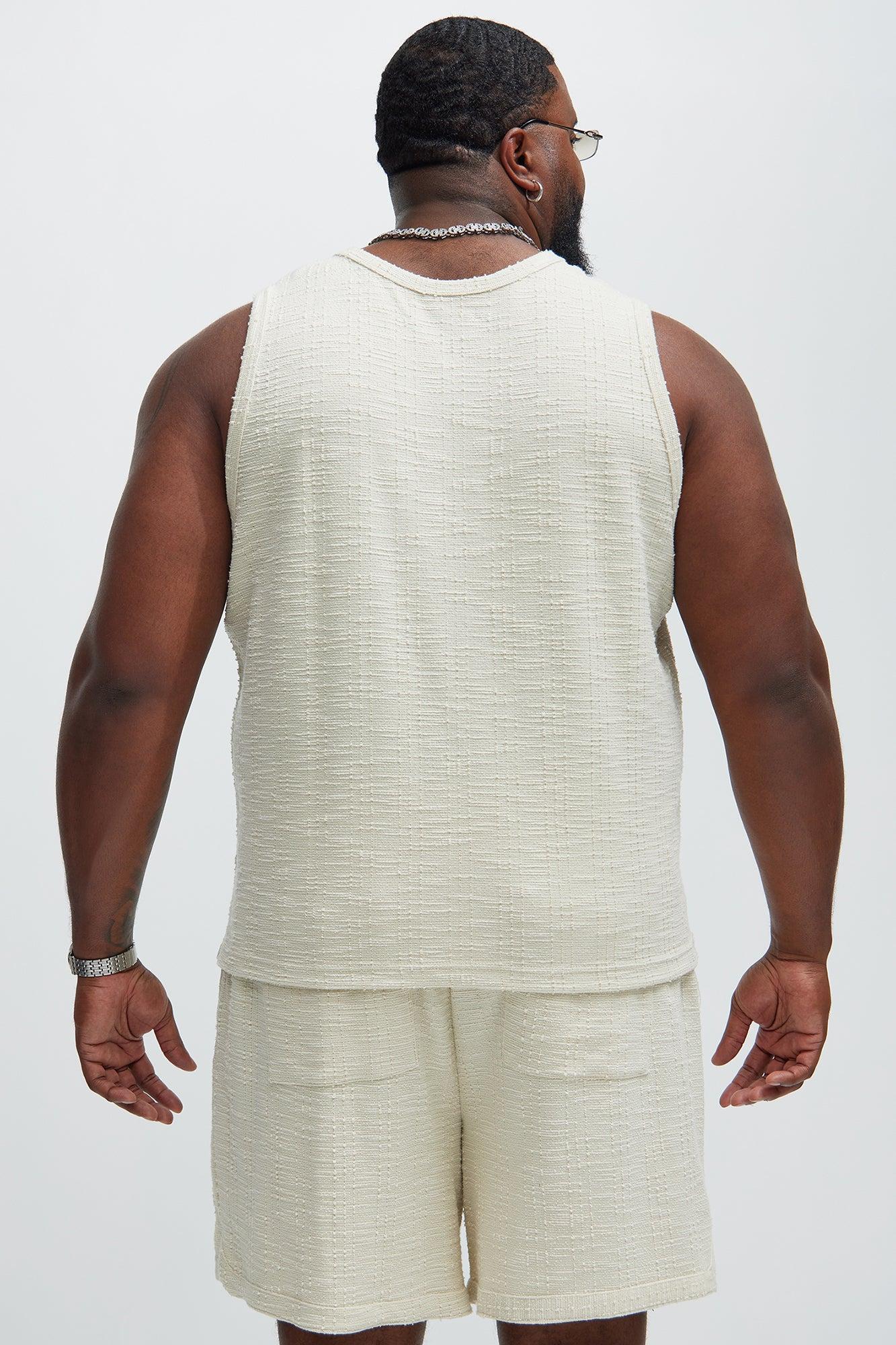 Jordan Textured Tank Top - Off White Product Image