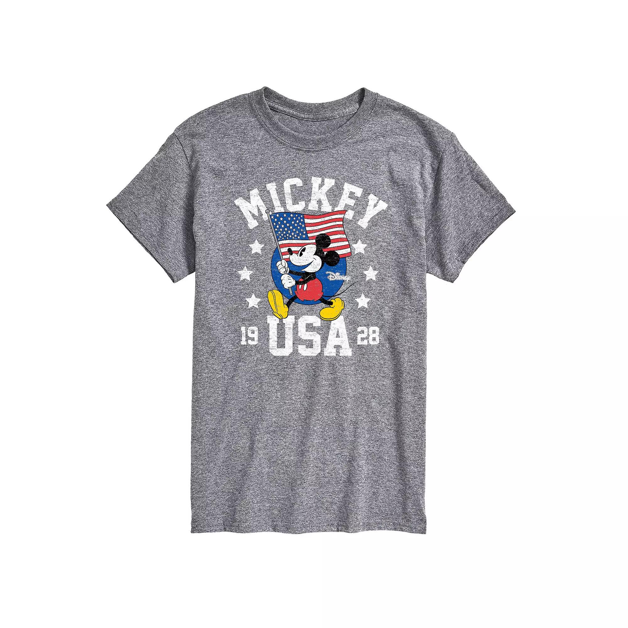 Disney's Mickey Mouse Men's Waving Flag Graphic Tee,  Product Image