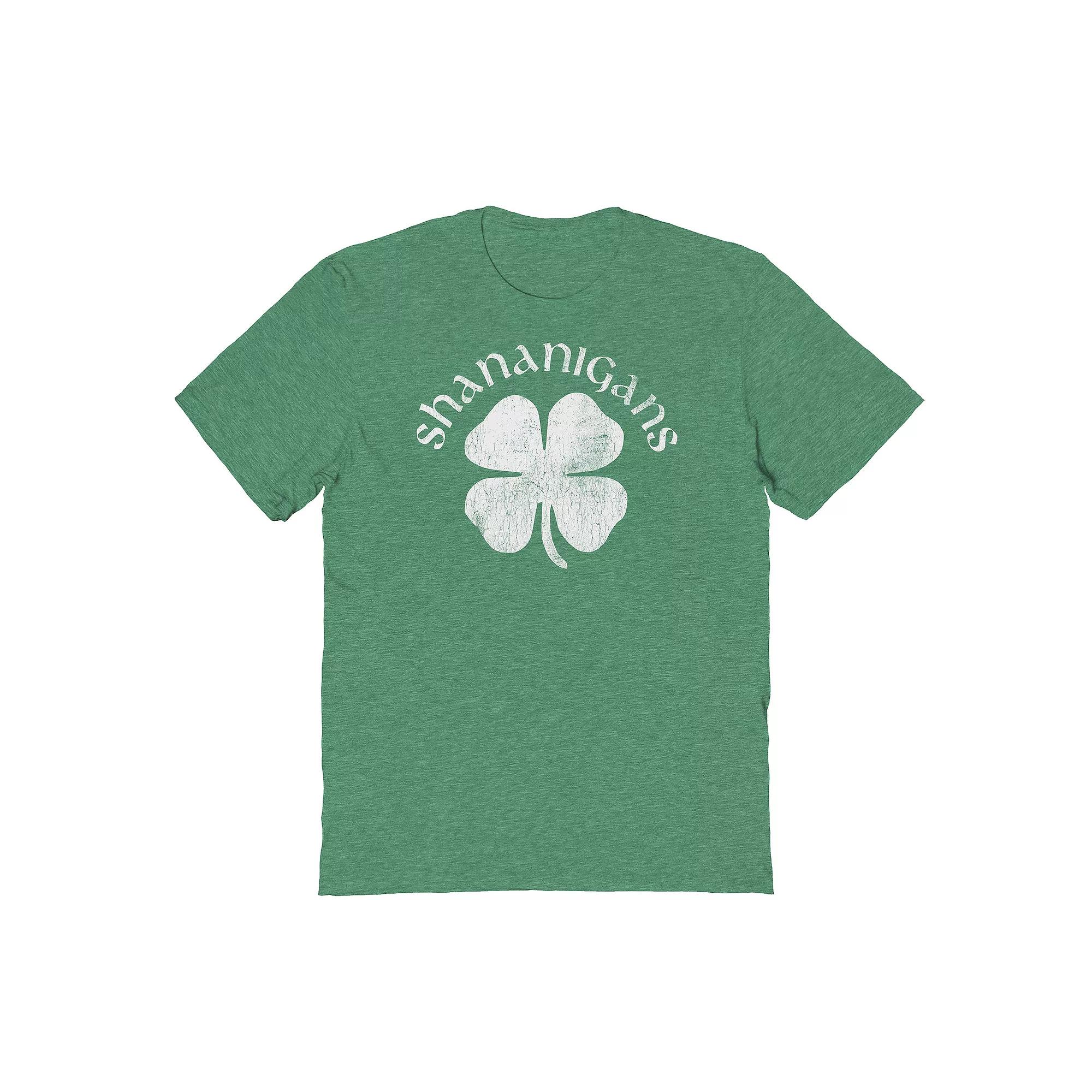 Men's Shananigans Graphic Tee, Size: XL, Grey Irish Green Product Image