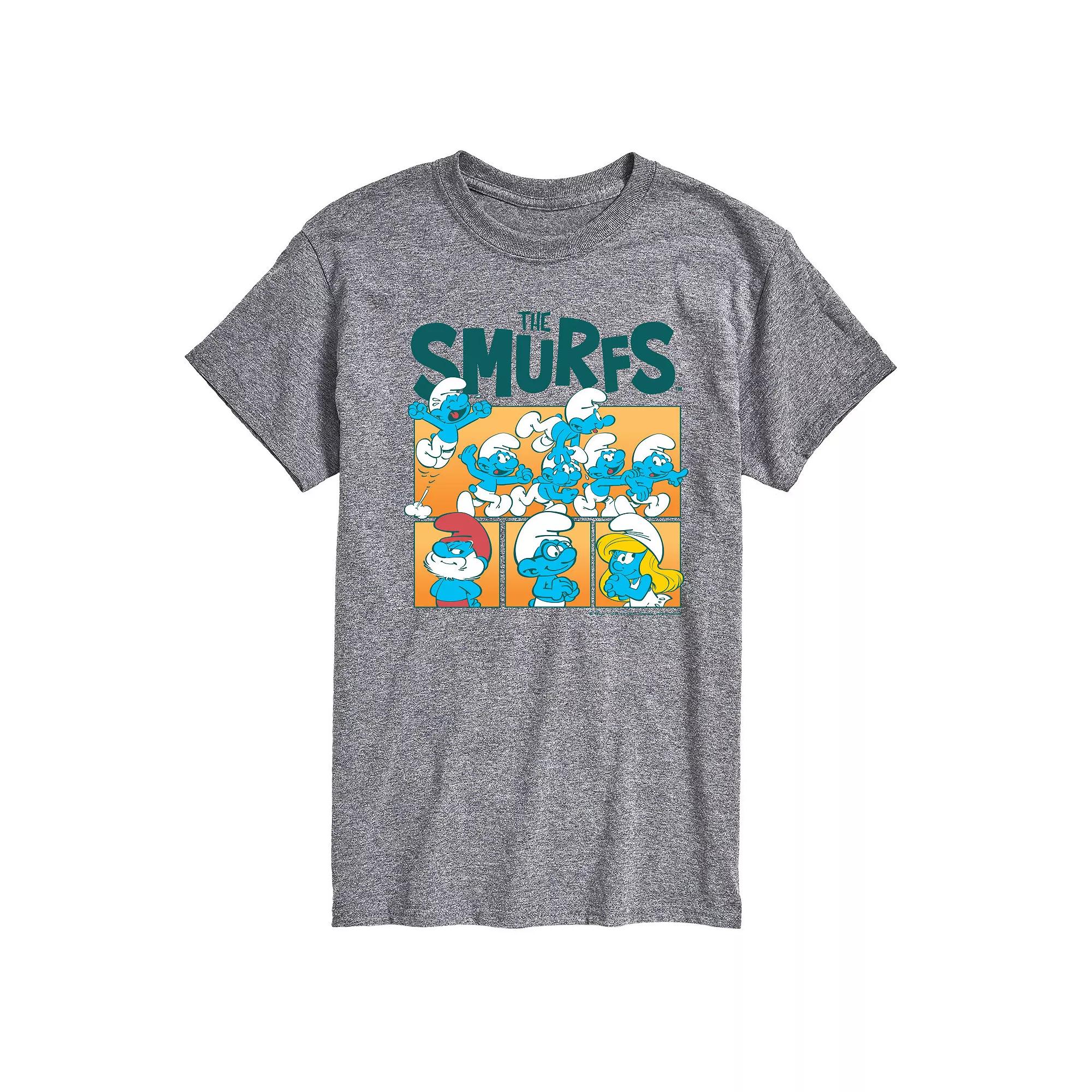 Men's Smurfs Grid Graphic Tee,  Product Image