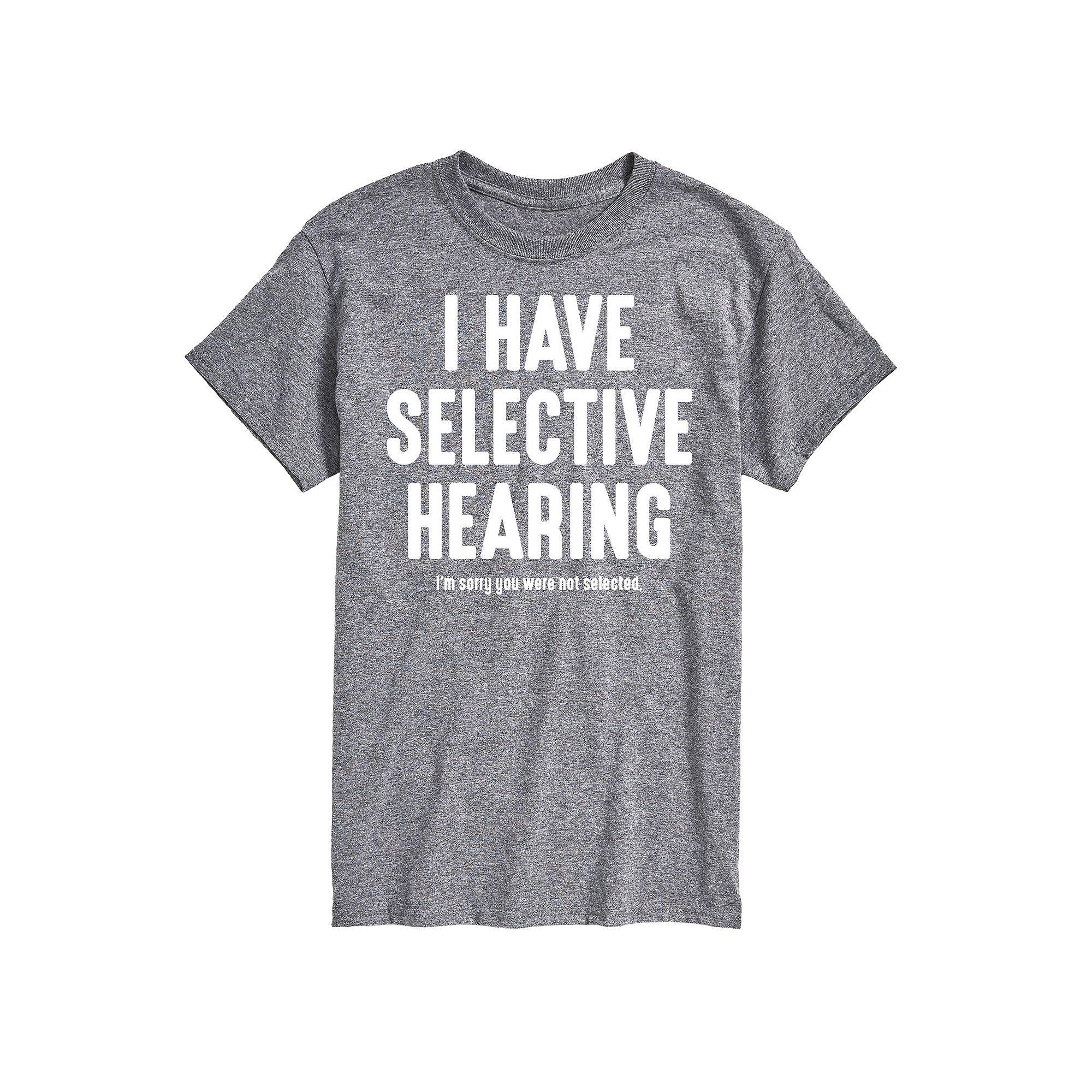Big & Tall Selective Hearing Graphic Tee, Men's,  Product Image