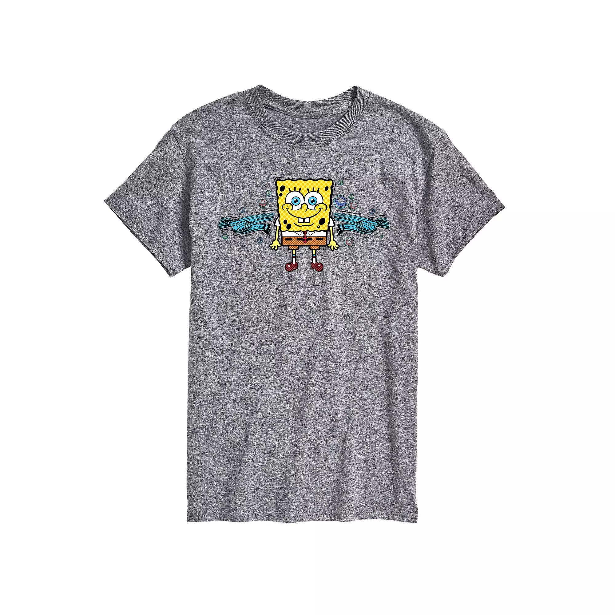 Big & Tall SpongeBob SquarePants Bubbly Short Sleeve Graphic Tee, Men's,  Product Image