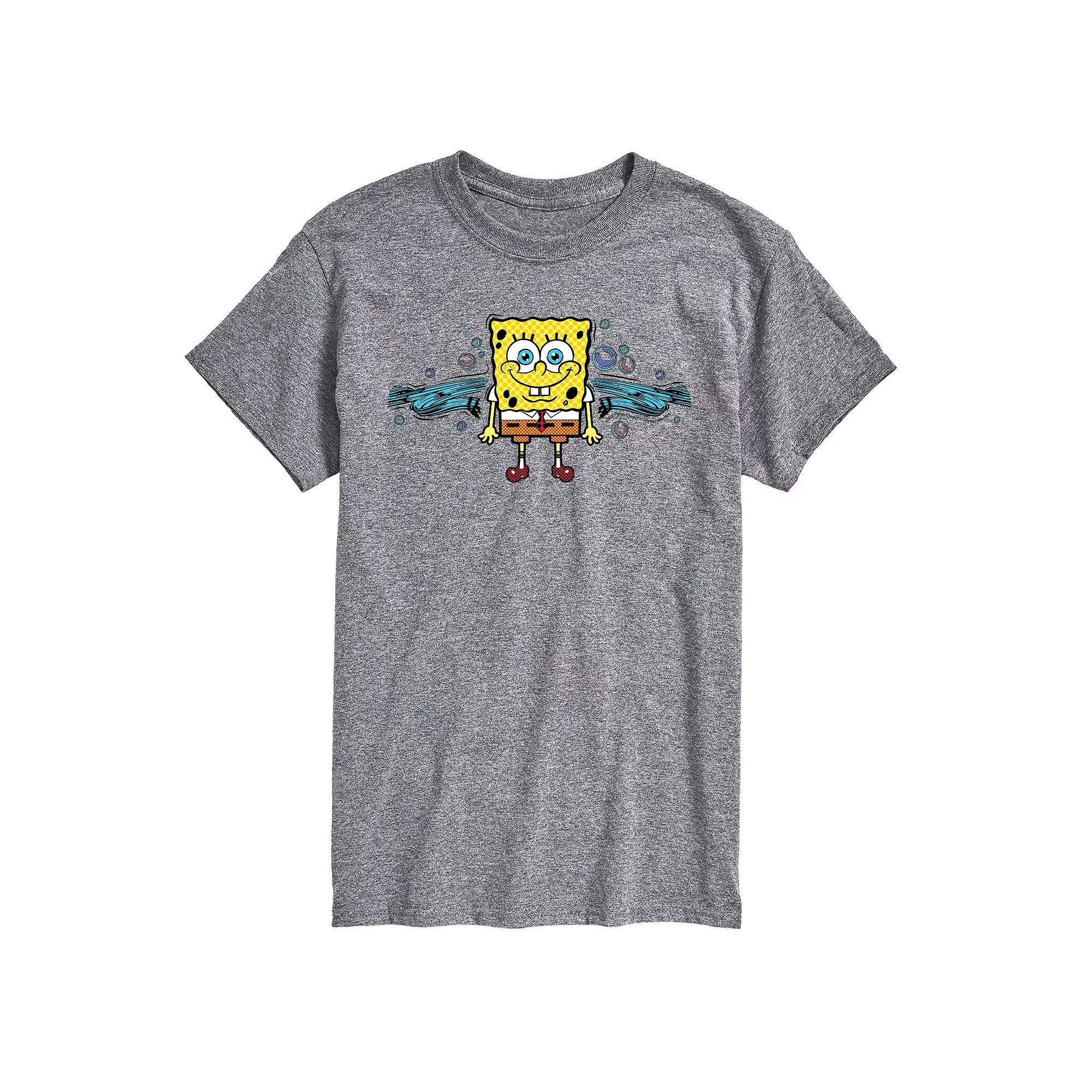Big & Tall SpongeBob SquarePants Bubbly Short Sleeve Graphic Tee, Men's,  Product Image