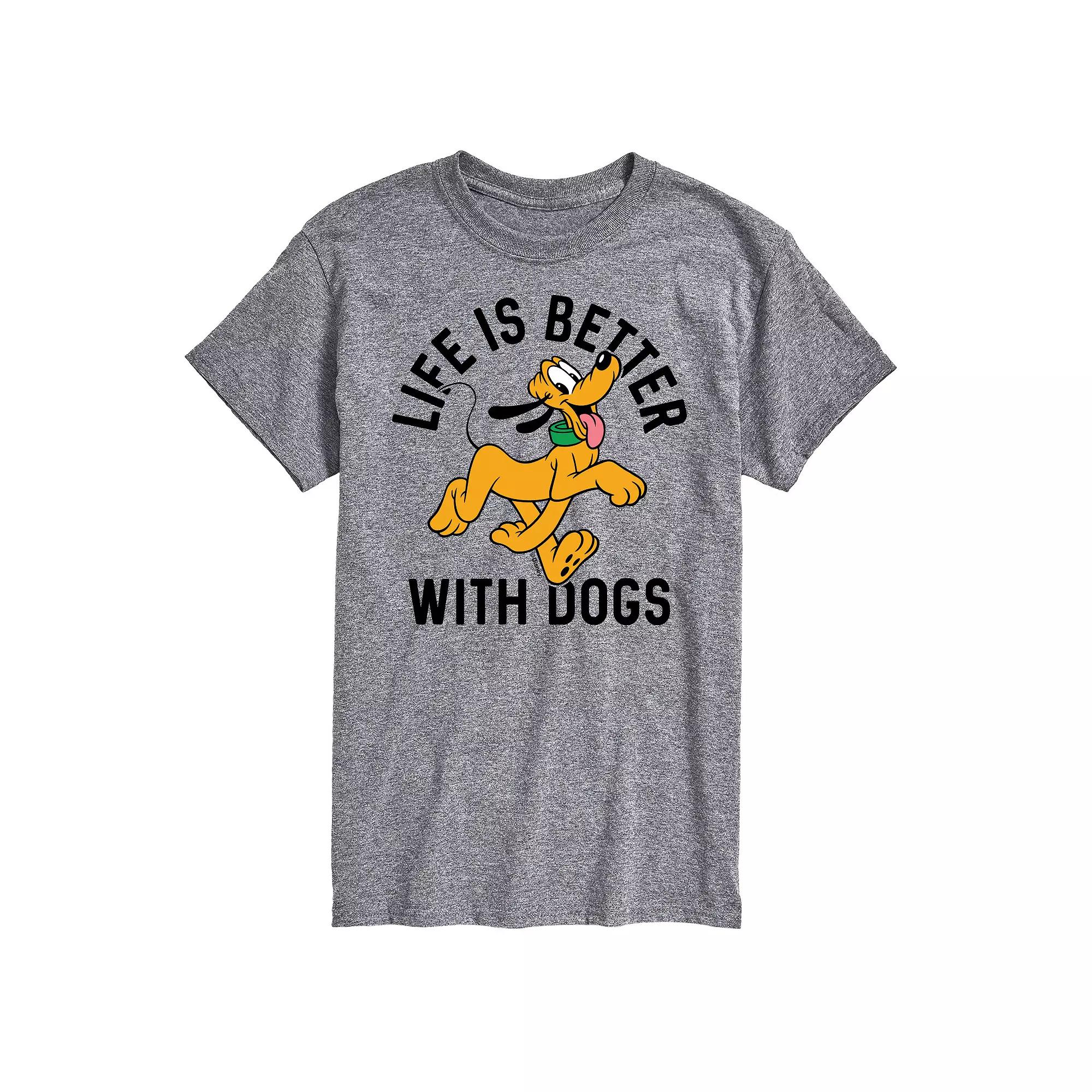 Big & Tall Disney Better With Dogs Tee, Men's,  Product Image
