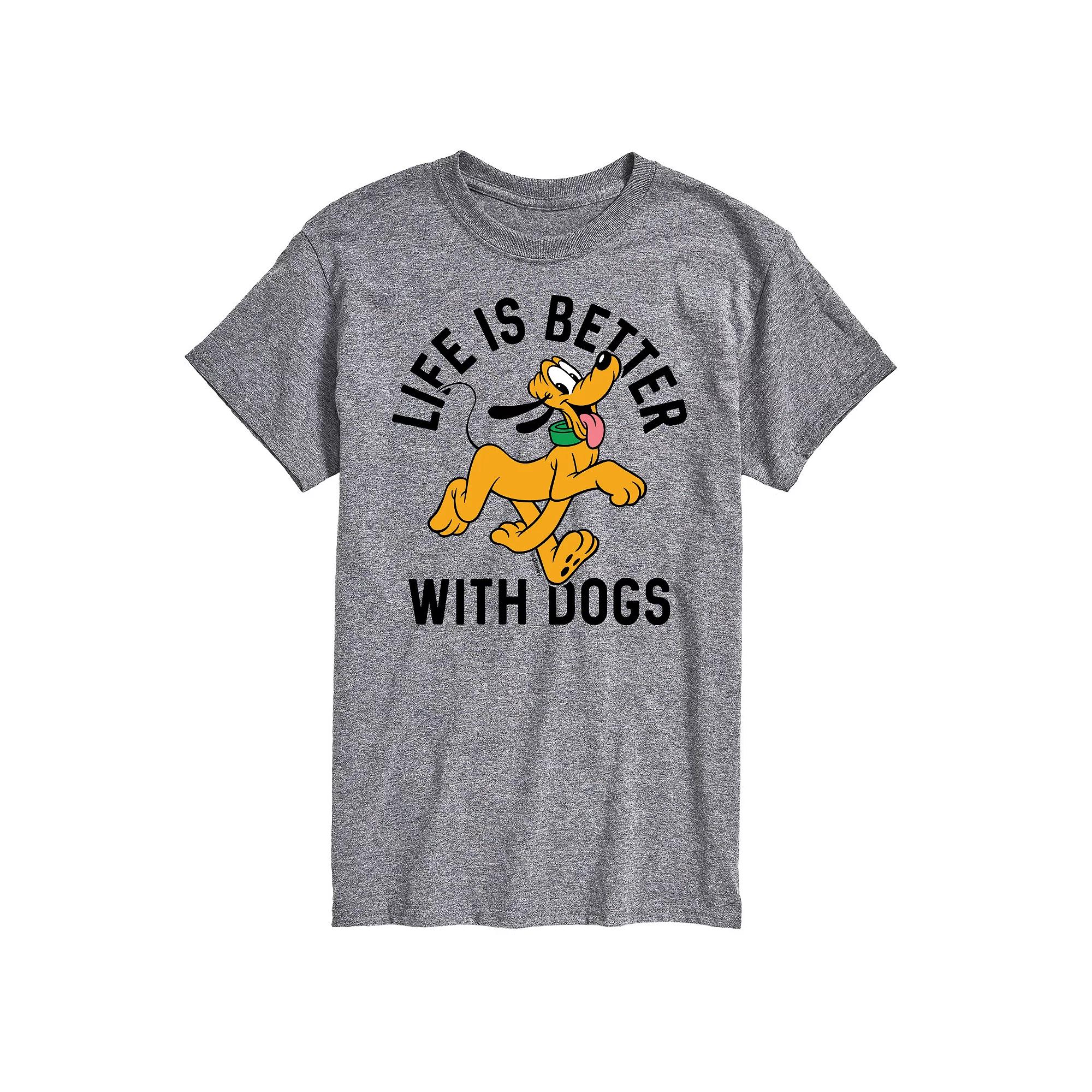 Big & Tall Disney Better With Dogs Tee, Men's,  Product Image