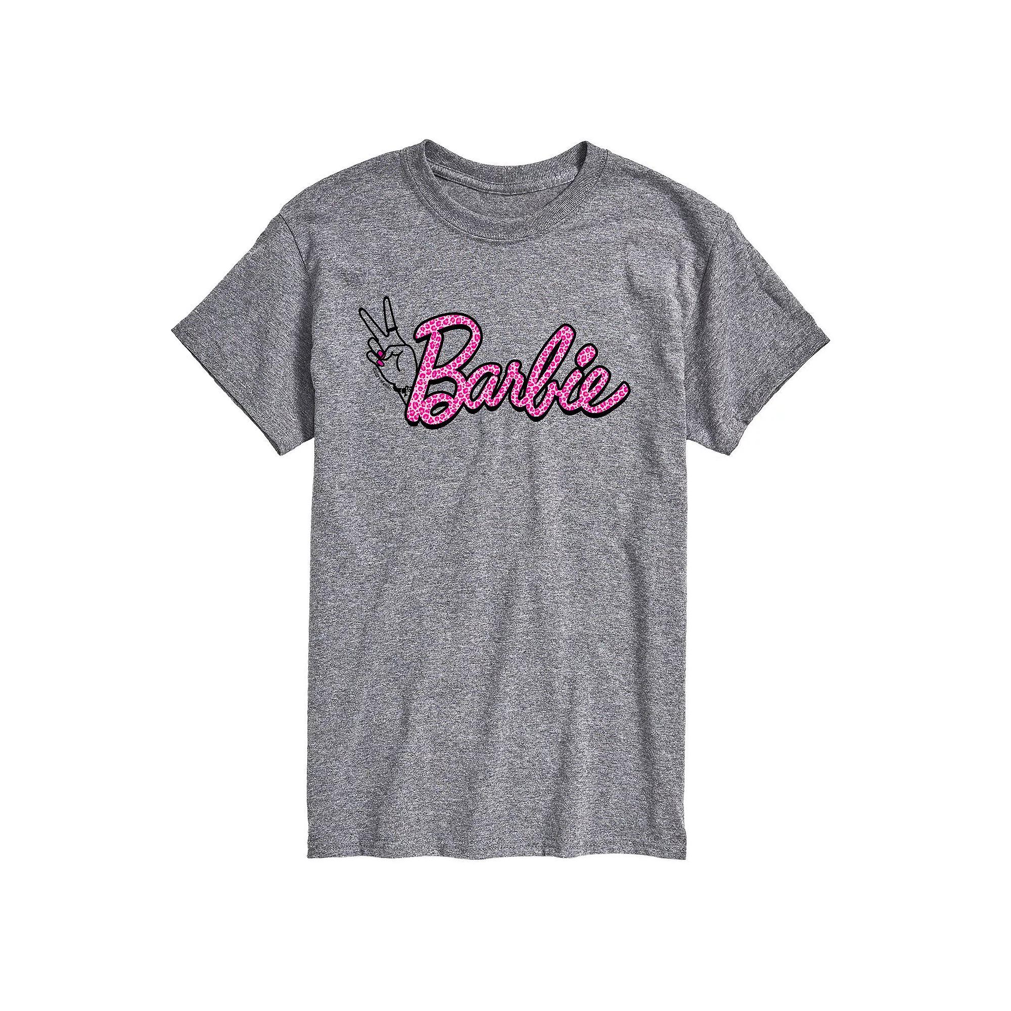 Big & Tall Barbie® Leopard Logo Graphic Tee, Men's,  Product Image