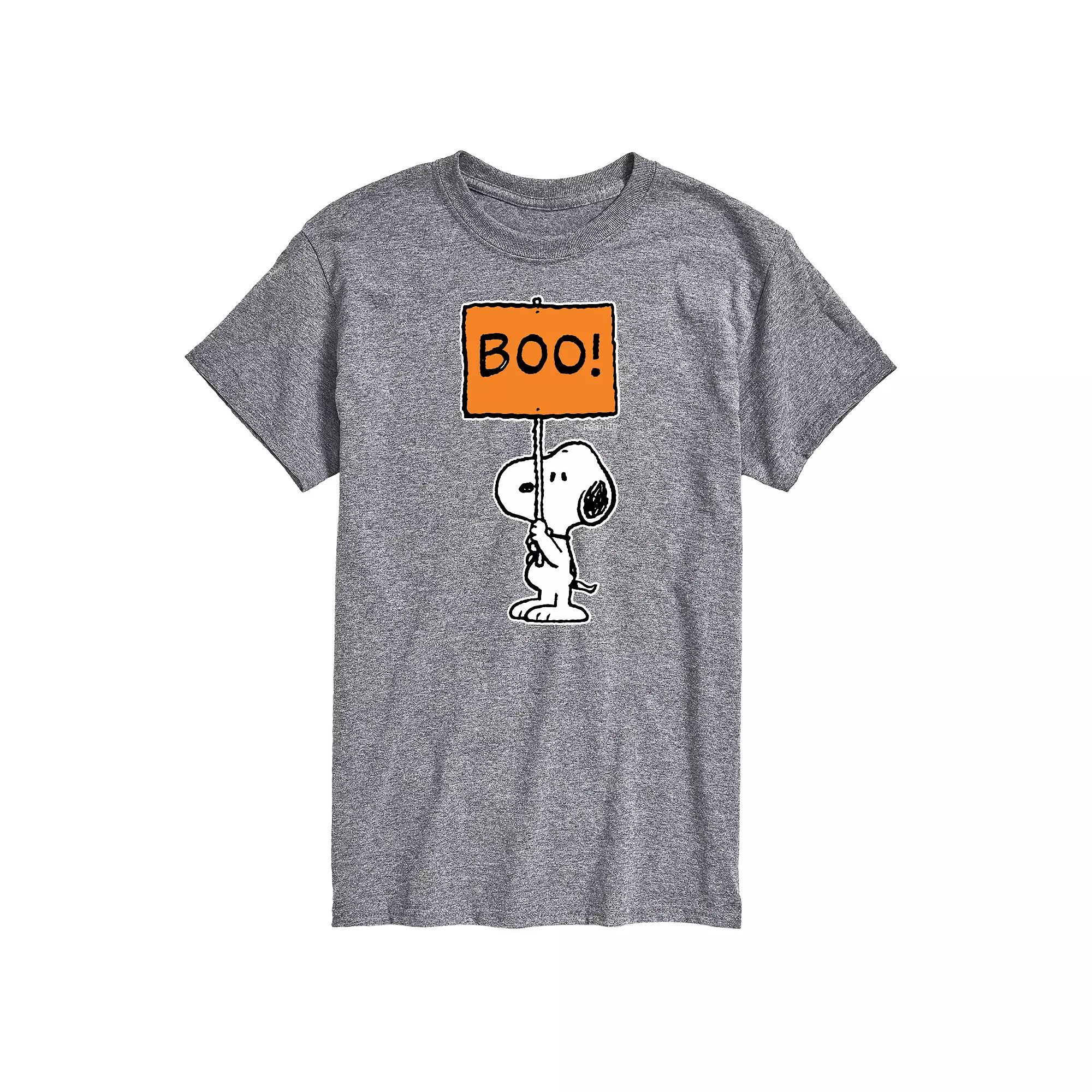 Big & Tall Peanuts Snoopy Boo Sign Tee, Men's,  Product Image