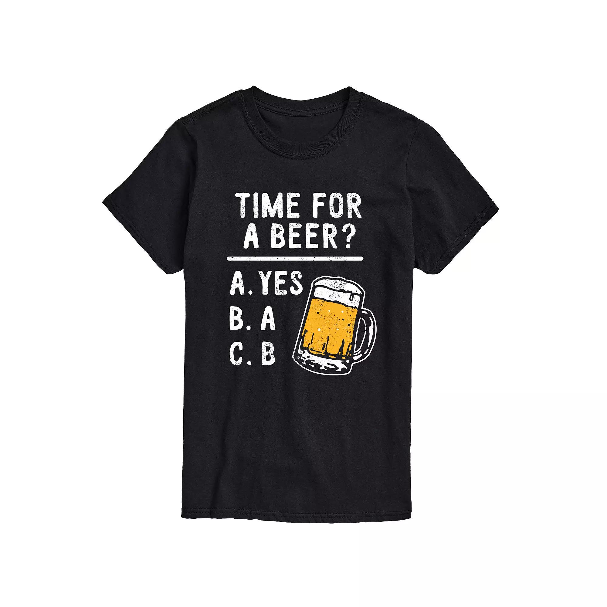 Big & Tall Time for a Beer Tee, Men's,  Product Image