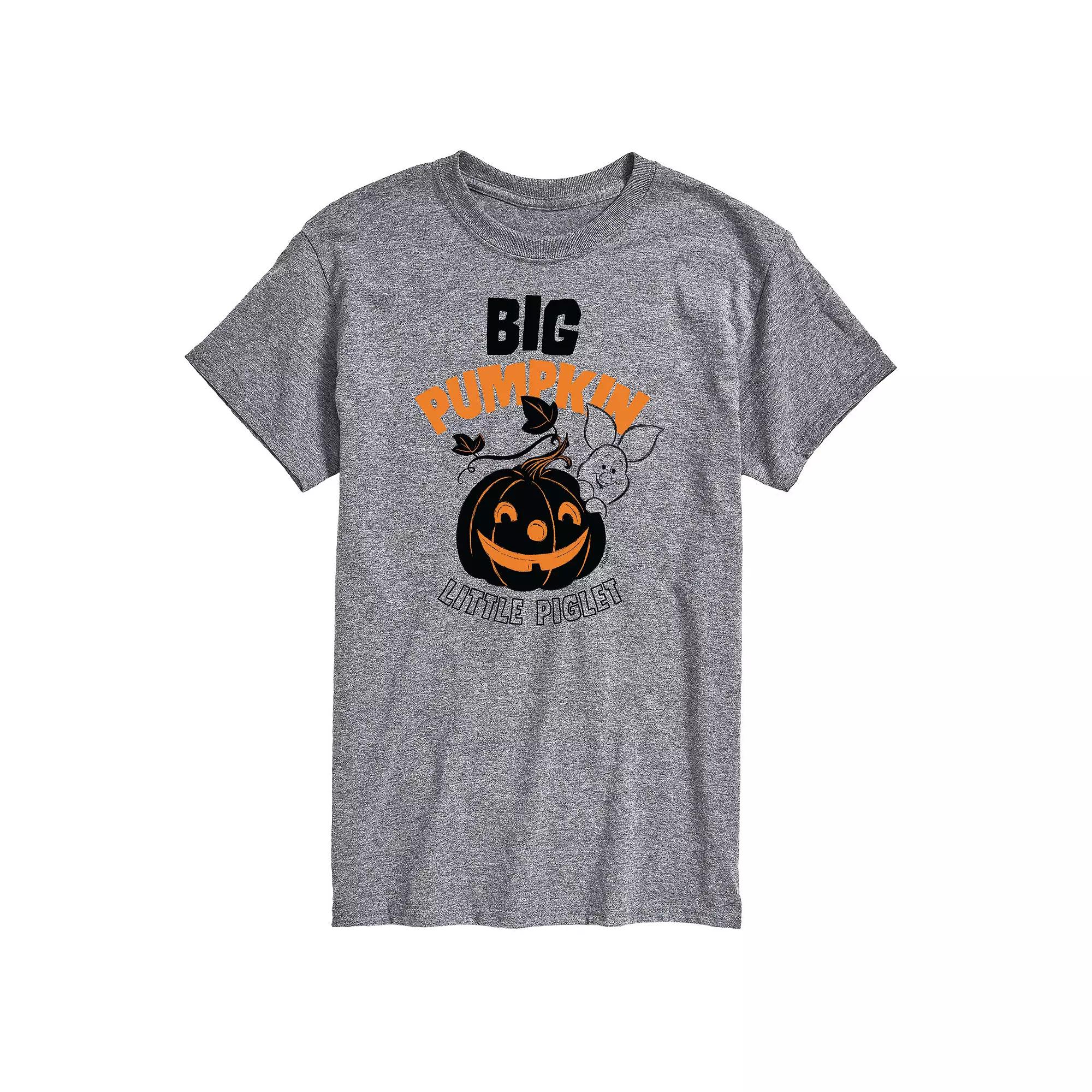Disney's Winnie the Pooh Men's Big Pumpkin, Little Piglet Graphic Tee,  Product Image