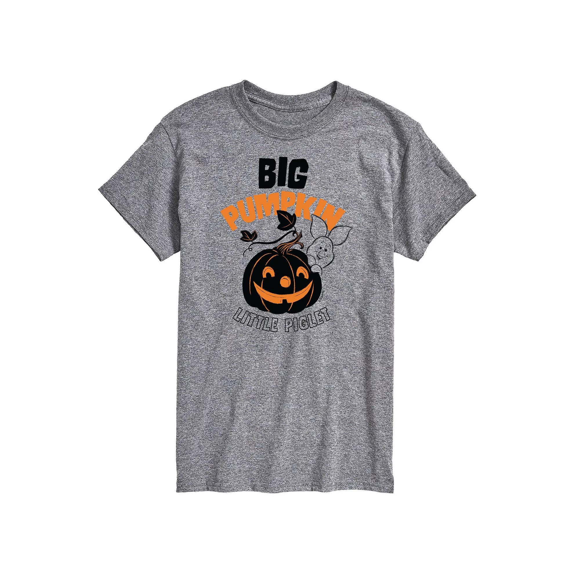 Disney's Winnie the Pooh Men's Big Pumpkin, Little Piglet Graphic Tee,  Product Image