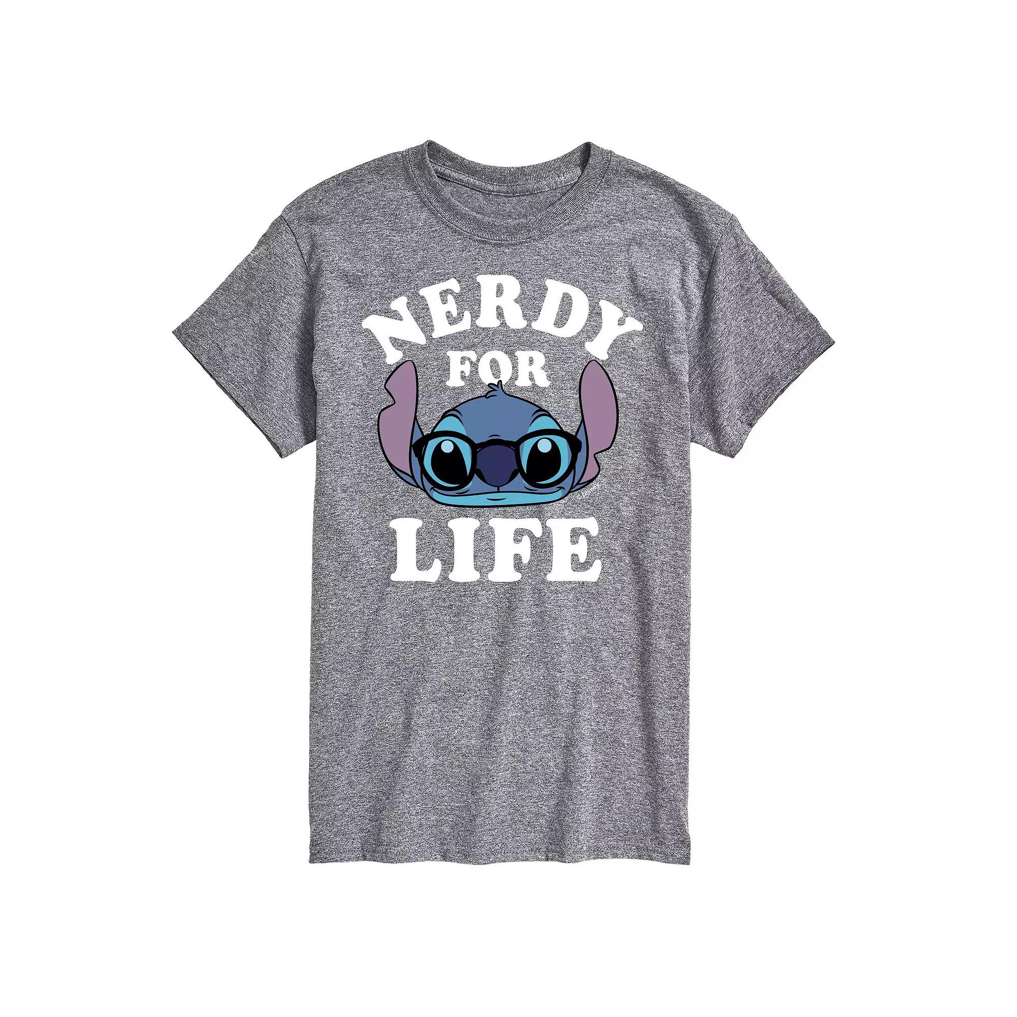 Disney's Lilo and Stitch Big & Tall Nerdy For Life Graphic Tee, Men's,  Product Image