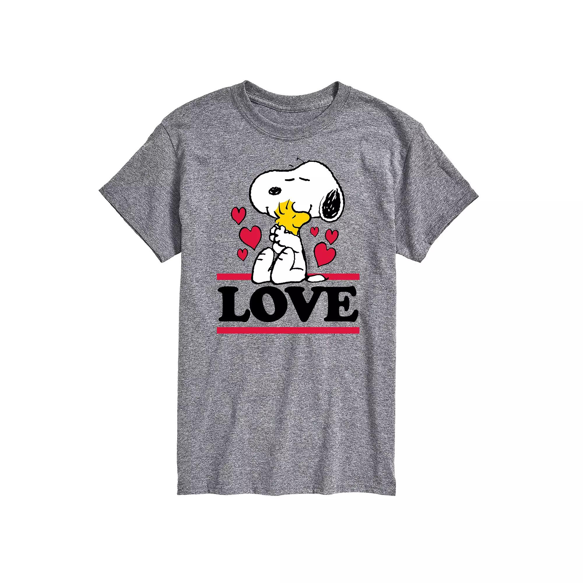 Big & Tall Peanuts Love Snoopy Tee, Men's,  Product Image