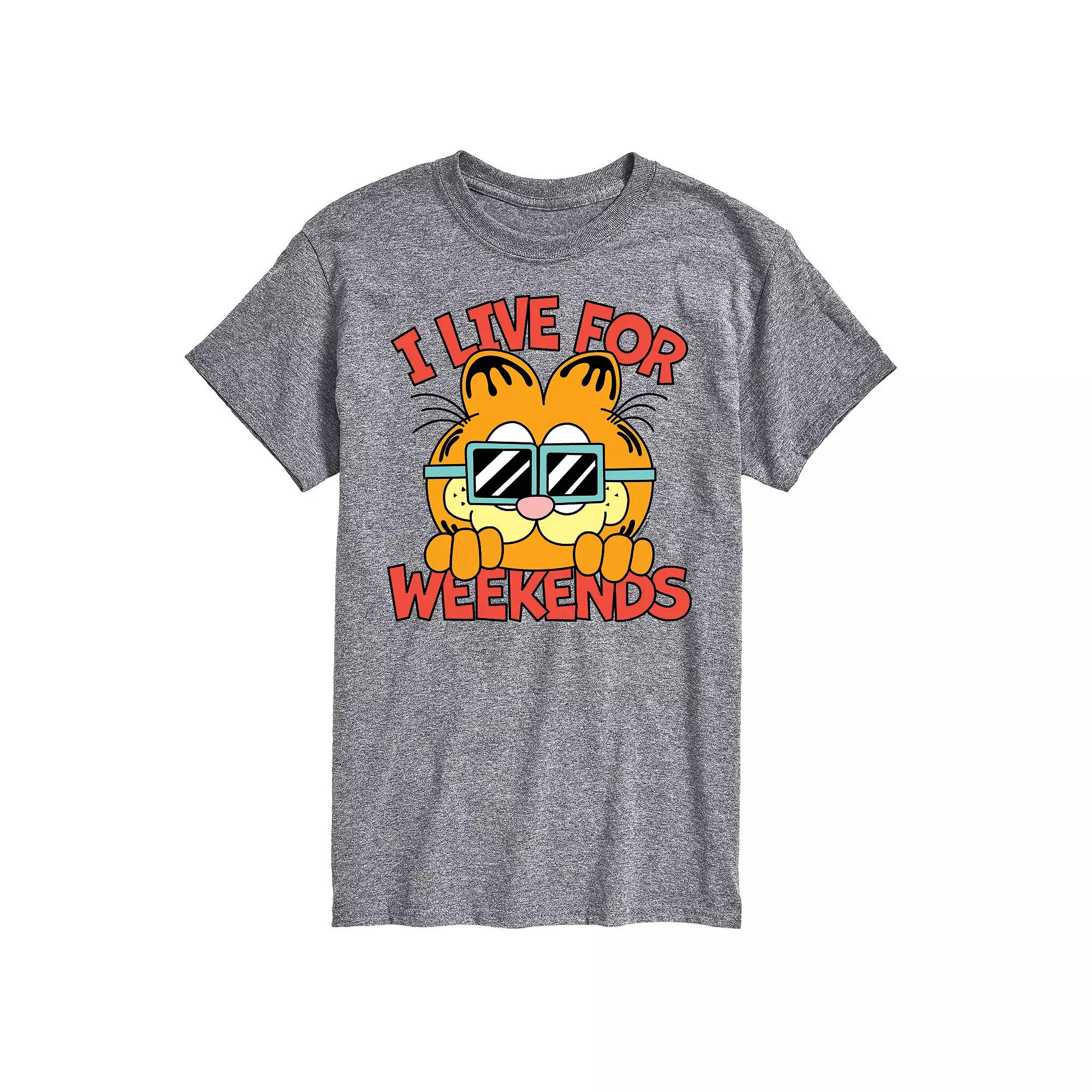Men's Garfield Live For Weekends Graphic Tee,  Product Image