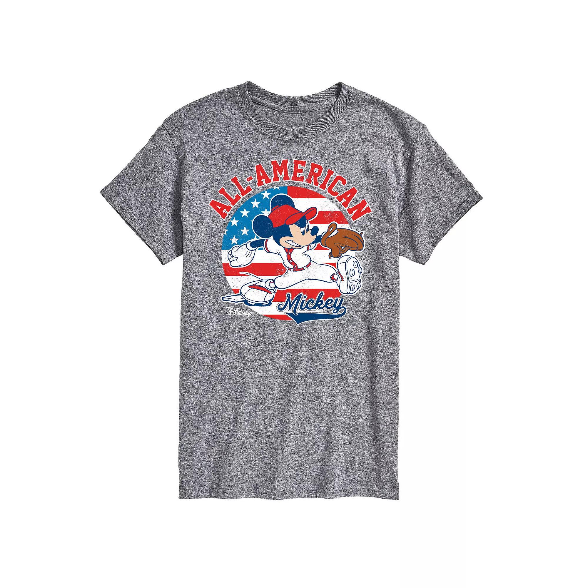 Disney's Mickey Mouse Men's All-American Baseball Graphic Tee,  Product Image