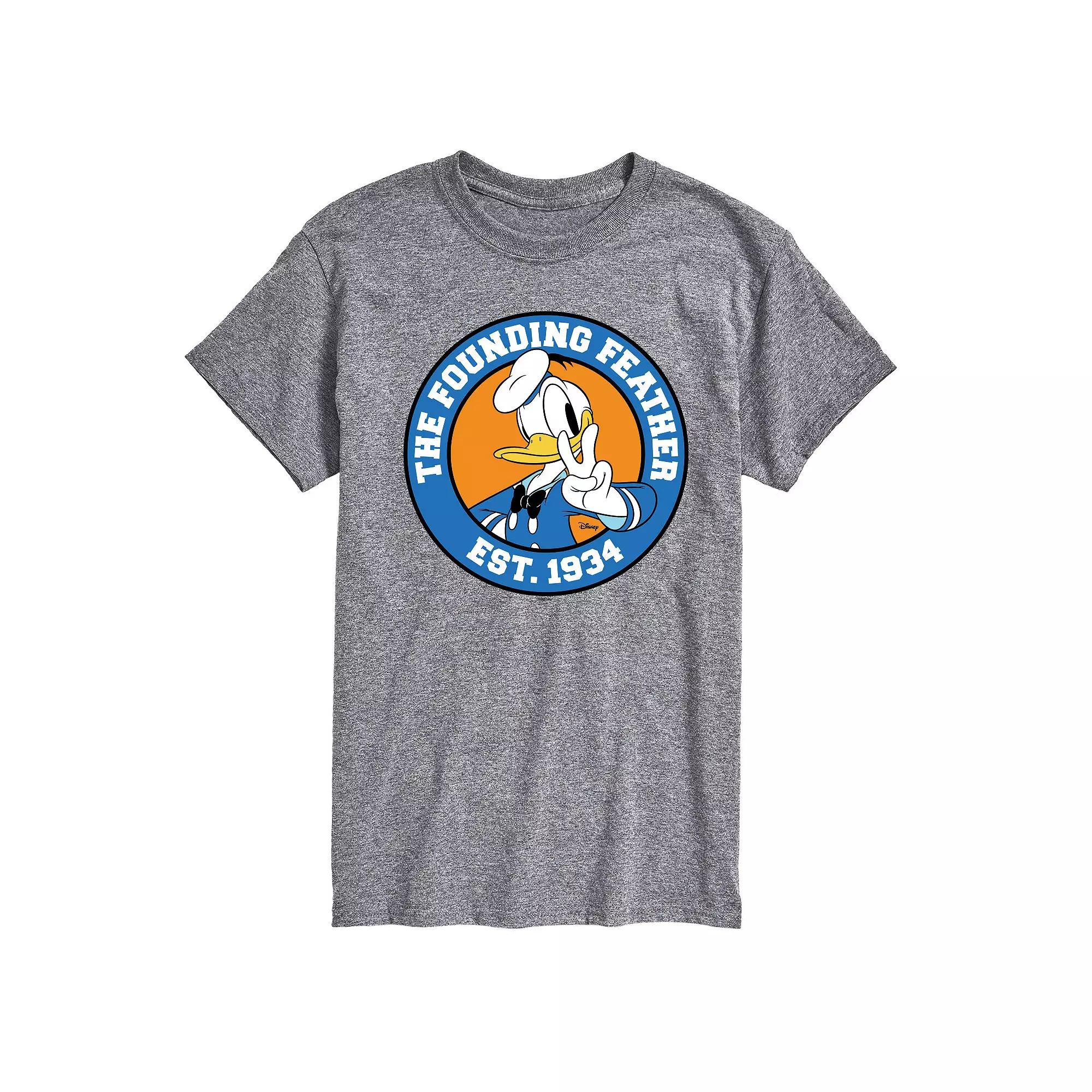 Disney's Mickey Mouse & Friends Donald Duck Men's The Founding Feather Graphic Tee,  Product Image