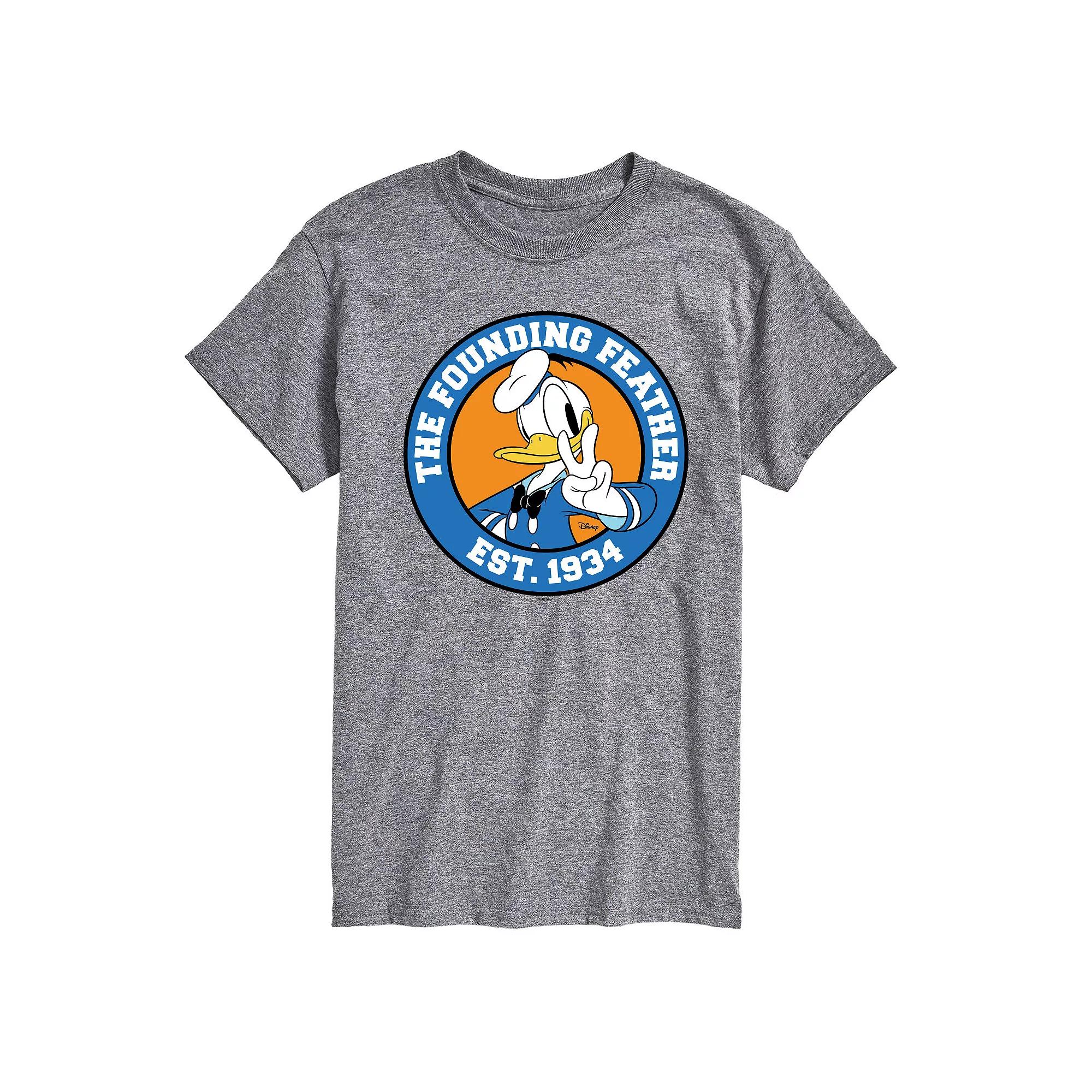Disney's Mickey Mouse & Friends Donald Duck Men's The Founding Feather Graphic Tee,  Product Image