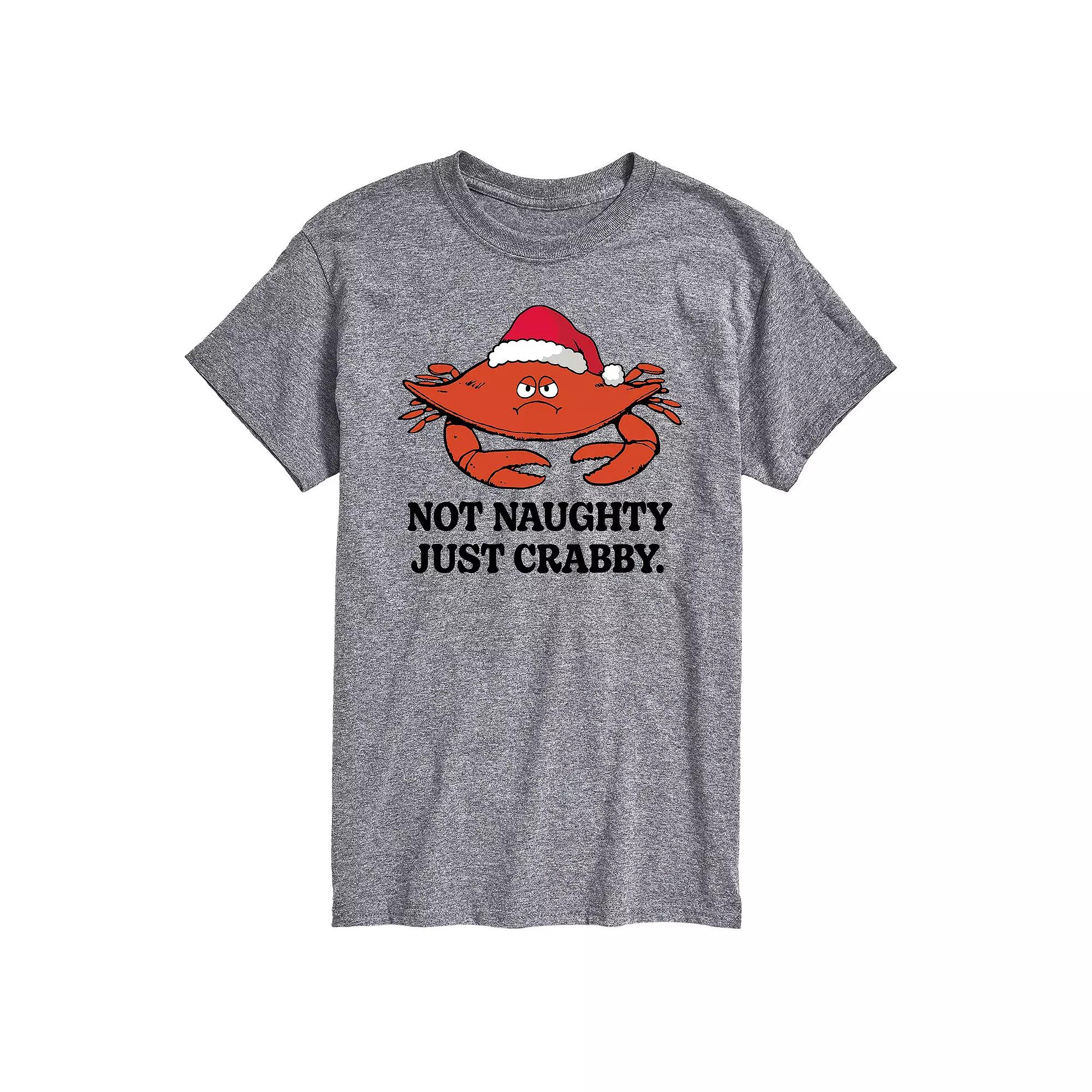 Big & Tall Not Naughty Just Crabby Graphic Tee, Men's,  Product Image