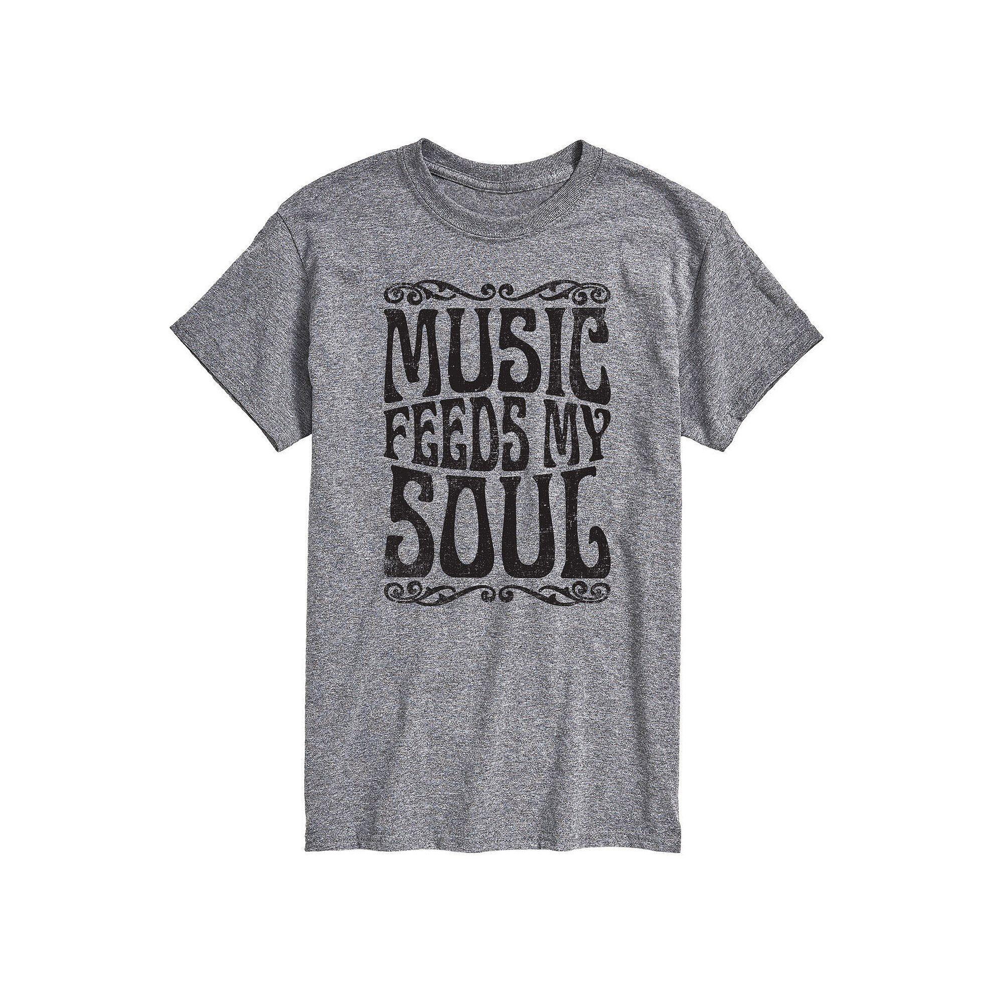 Big & Tall Music Feeds My Soul Tee, Men's,  Product Image