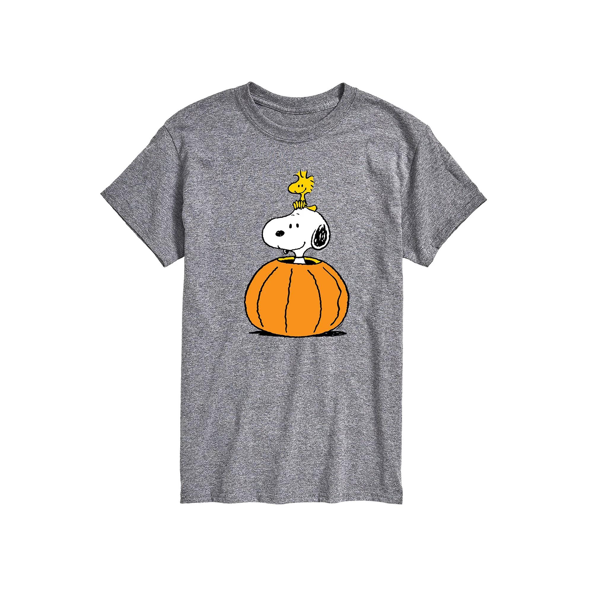 Men's Peanuts Snoopy Woodstock Pumpkin Graphic Tee,  Product Image