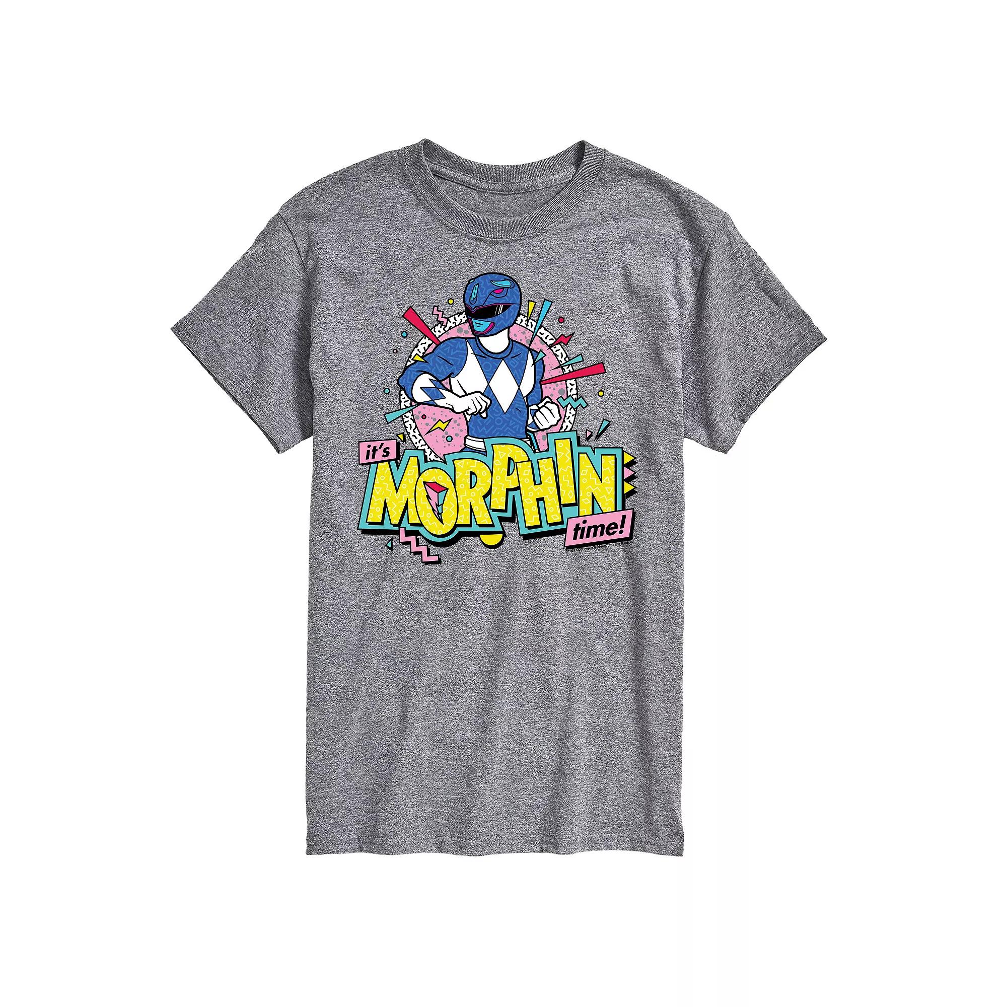 Men's Power Rangers Morphin Time Blue Graphic Tee,  Product Image