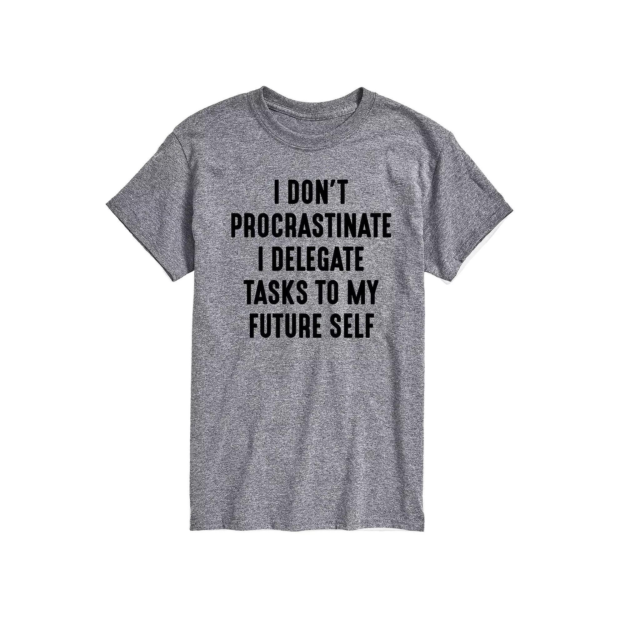 Big & Tall I Don't Procrastinate Graphic Tee, Men's,  Product Image