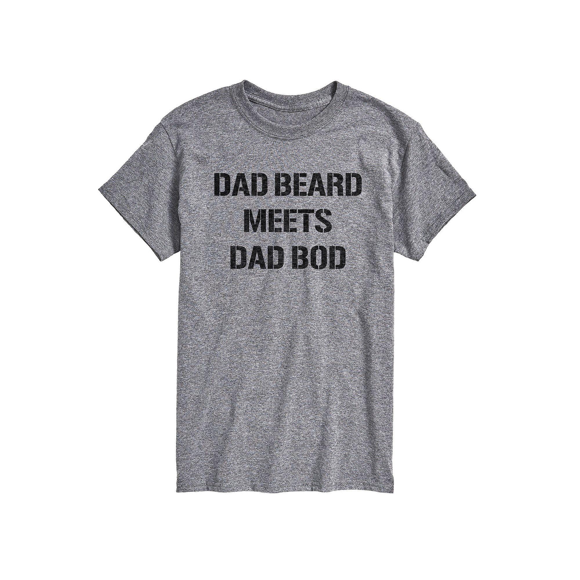 Men's Dad Beard Meets Dad Bod Graphic Tee,  Product Image