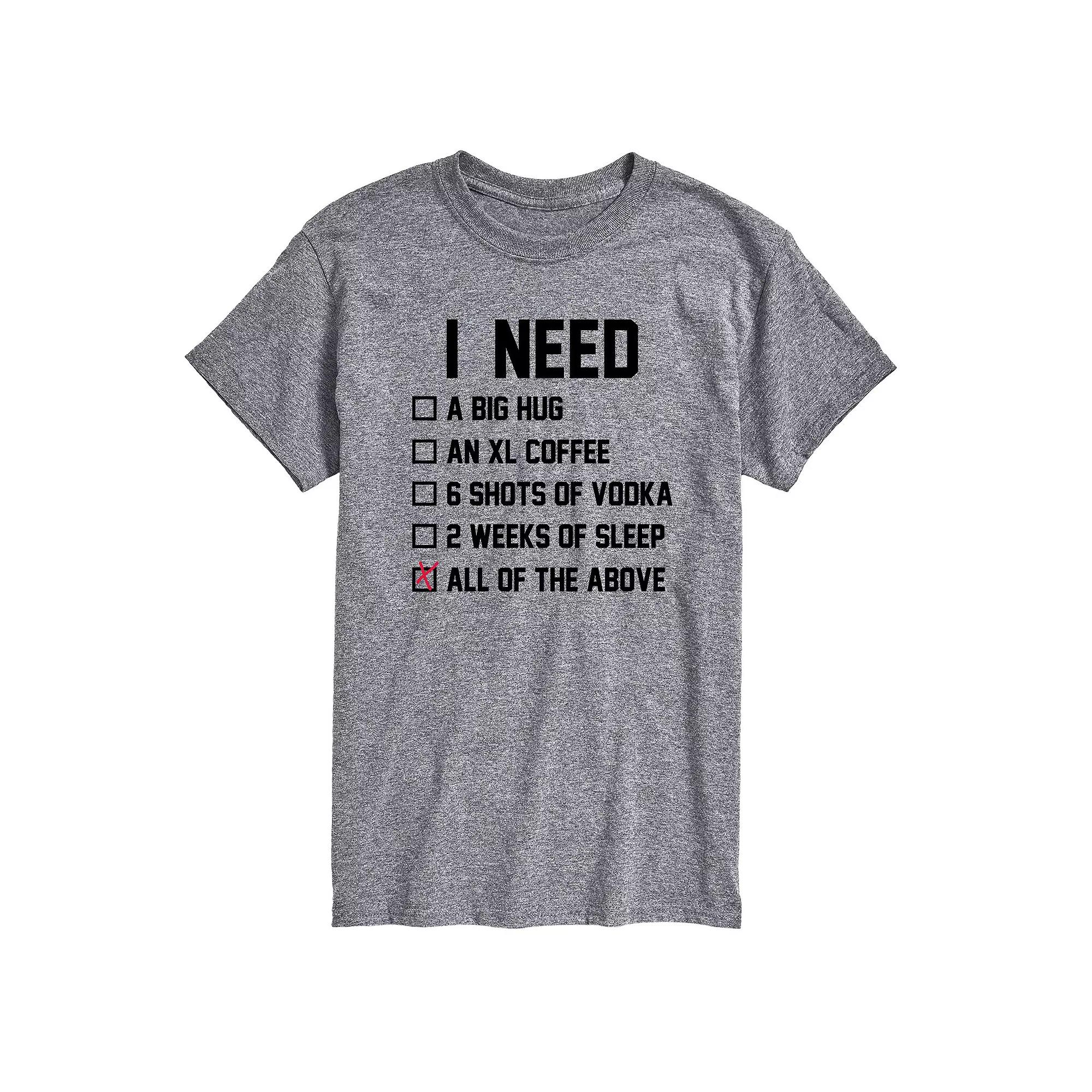 Big & Tall I Need All Of The Above Graphic Tee, Men's,  Product Image