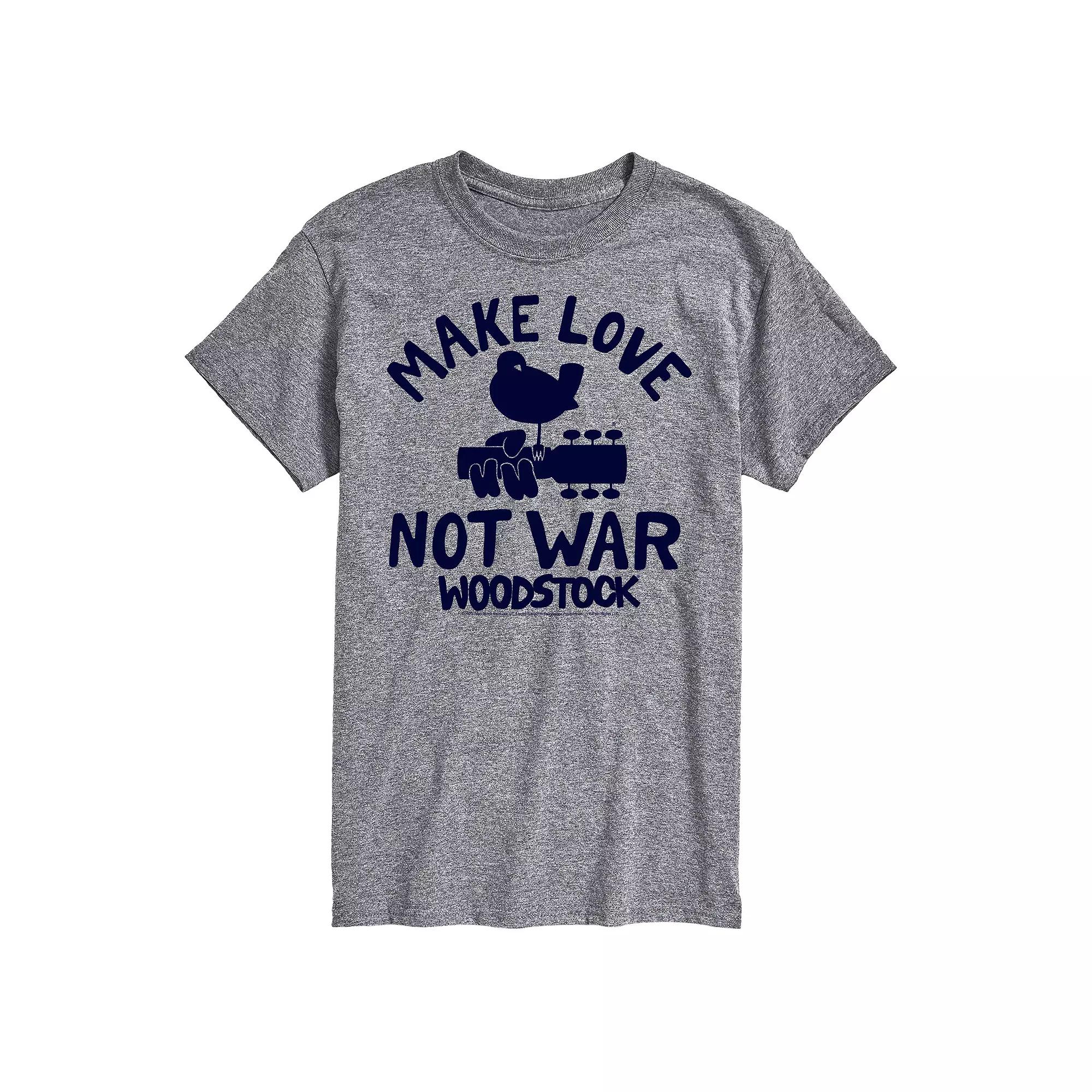Men's Woodstock Make Love Not War Graphic Tee,  Product Image