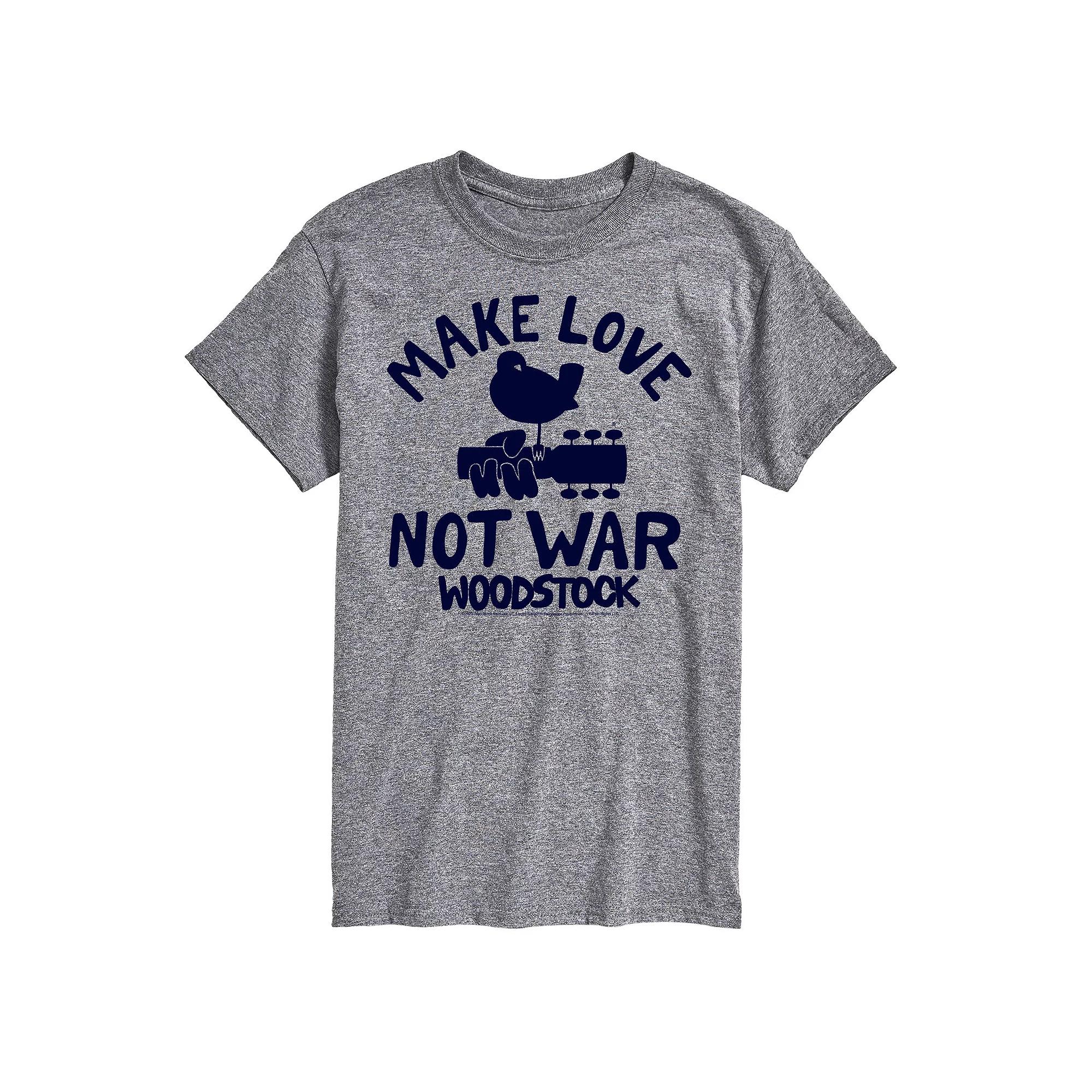 Men's Woodstock Make Love Not War Graphic Tee,  Product Image