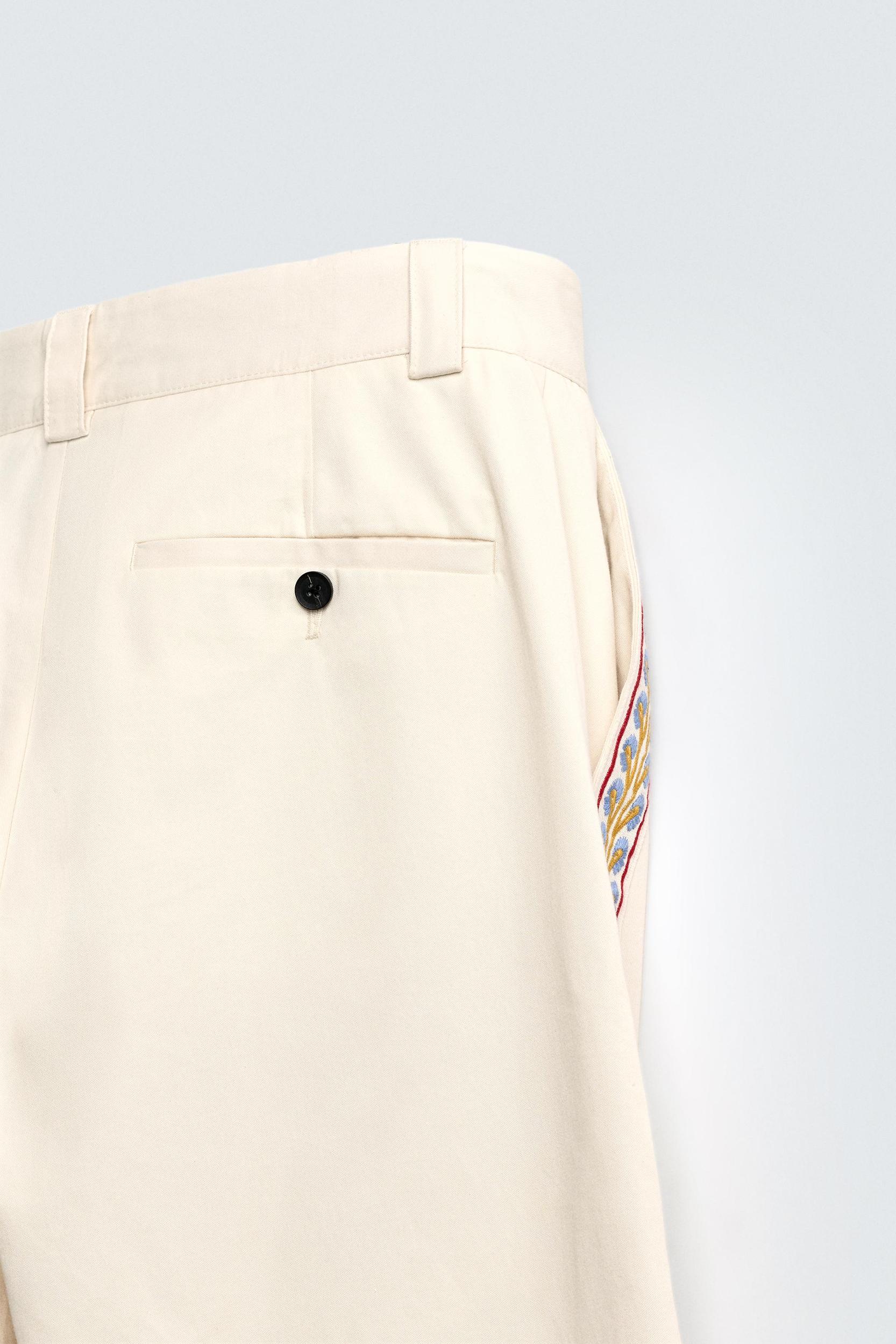 EMBROIDERED BAND PANTS Product Image